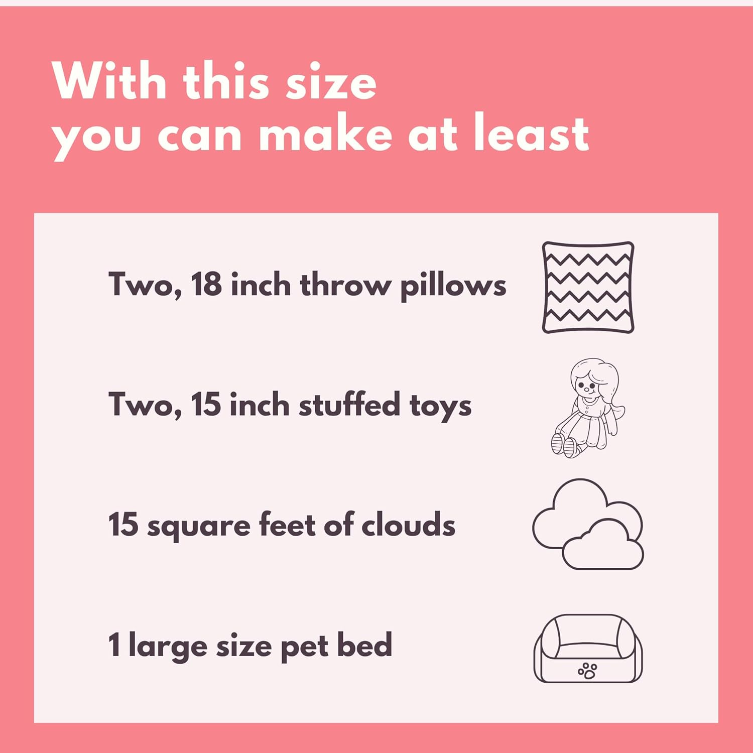 SARANDAVE Fiberfill Stuffing, Polyester Stuffing for Stuffed Animals, Pillow Stuffing, Fiber Fill Stuffing for Crochet, High Resilience Fill - 31.5 Oz 900 Grams
