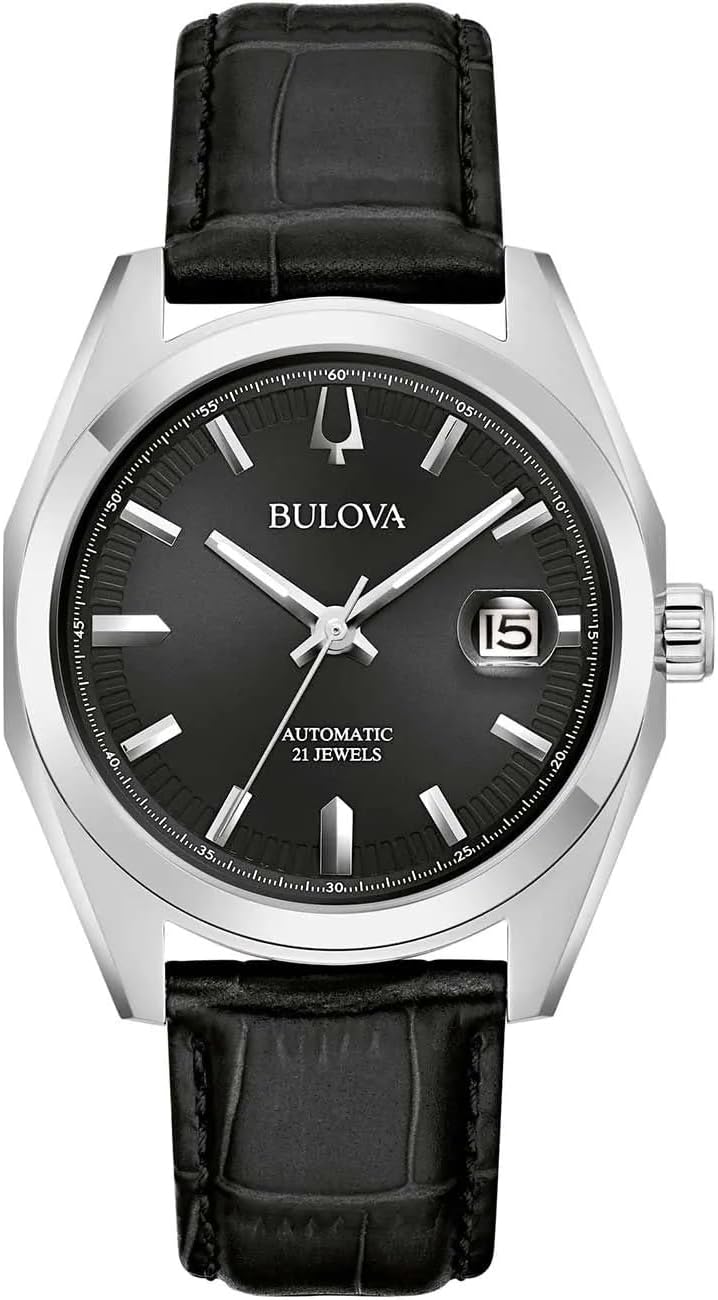 Bulova Surveyor 96B435 Men’s Automatic Watch with Leather