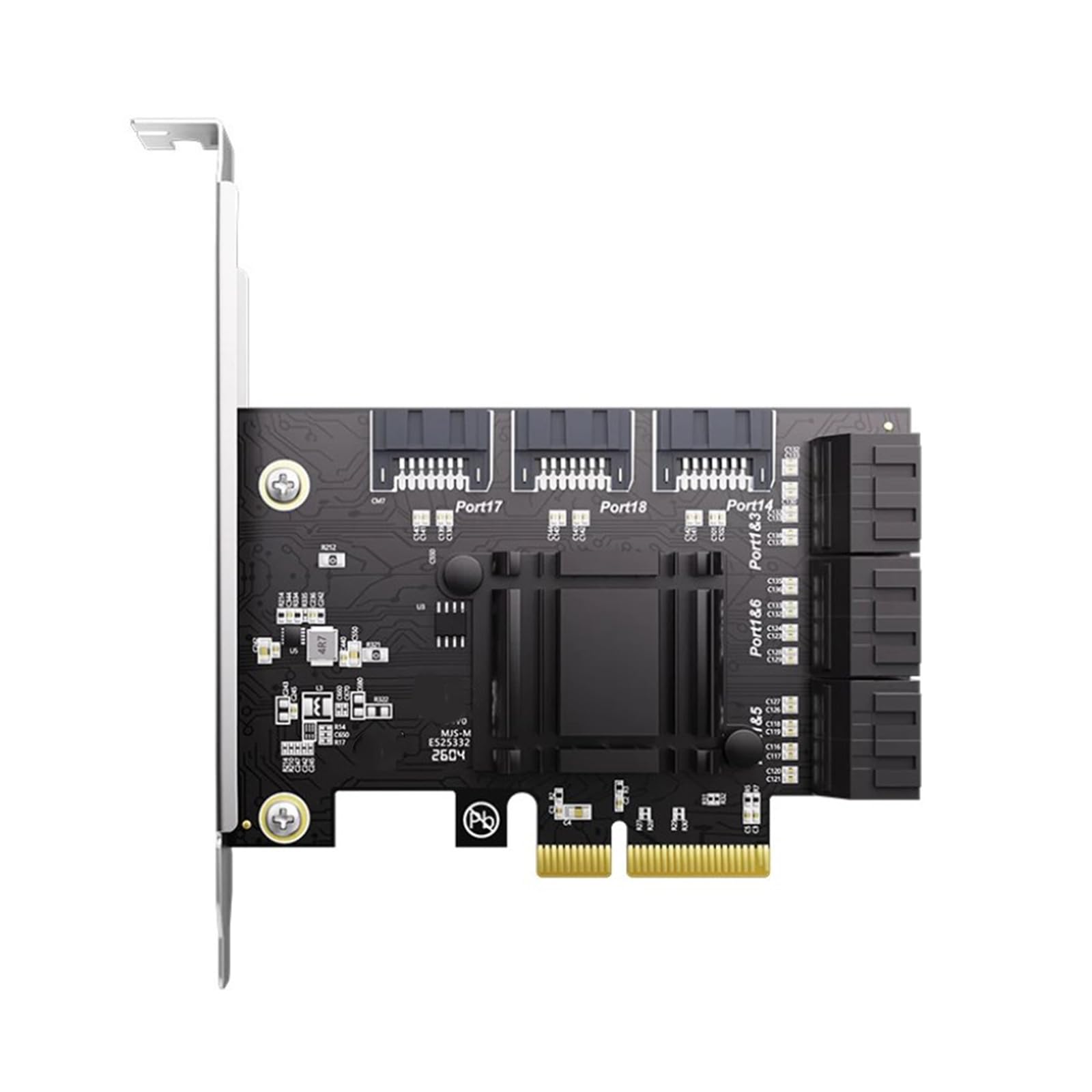 swynrf PCIE To 9 Port SATA3 0 Expansion Card With 6Gbps Transfer Speed For Desktop NAS And Server