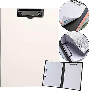 Porta-papéis A4, HAIYUU pasta porta-papéis com tampa pasta de plástico dobrável porta-documentos para escola indústria escritório