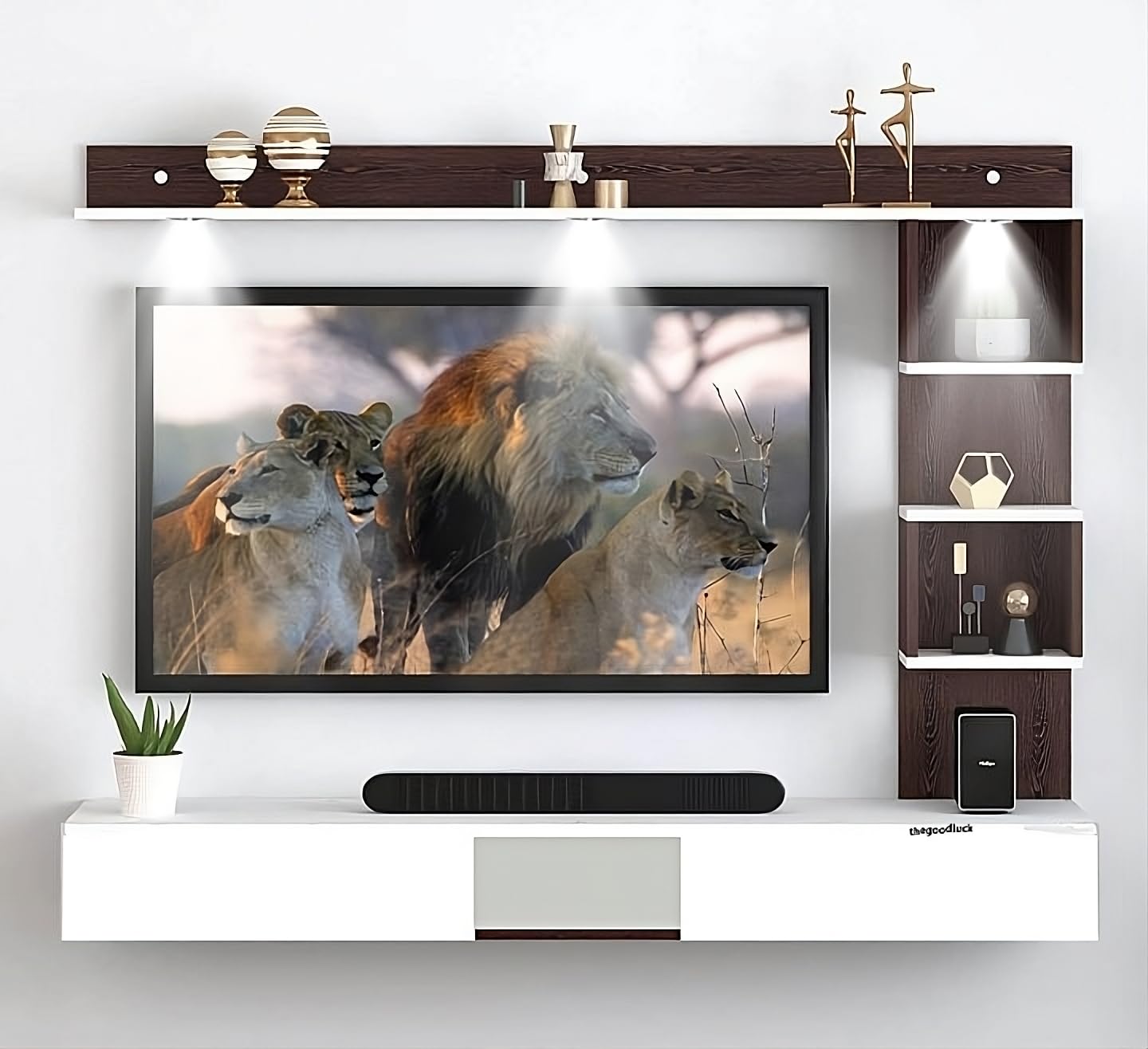 TheGoodLuck Engineered Wood Tv Unit for Living Room, Bedroom Unit Cabinet Base Mount with Storage (D.I.Y) (32-43 Inches)-picture-24