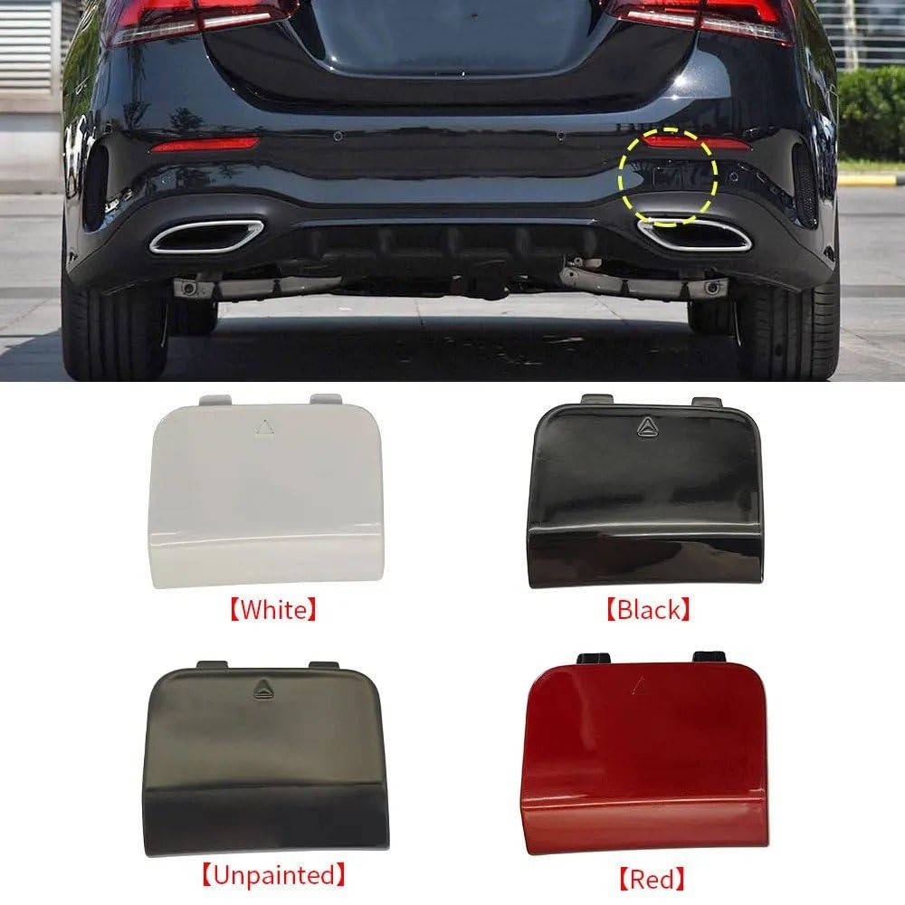 Auto per Mercedes W177 Classe A A180 A200 A220 A250 A300 2019-2022 Tappo Coprigancio Gancio di Traino Paraurti Posteriore Auto 1778850702 Accessori(Nero)