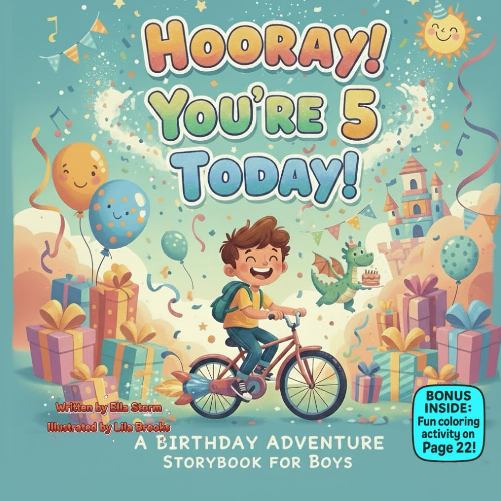 Hooray! You’re 5 Today!: A Birthday Adventure Storybook for Boys