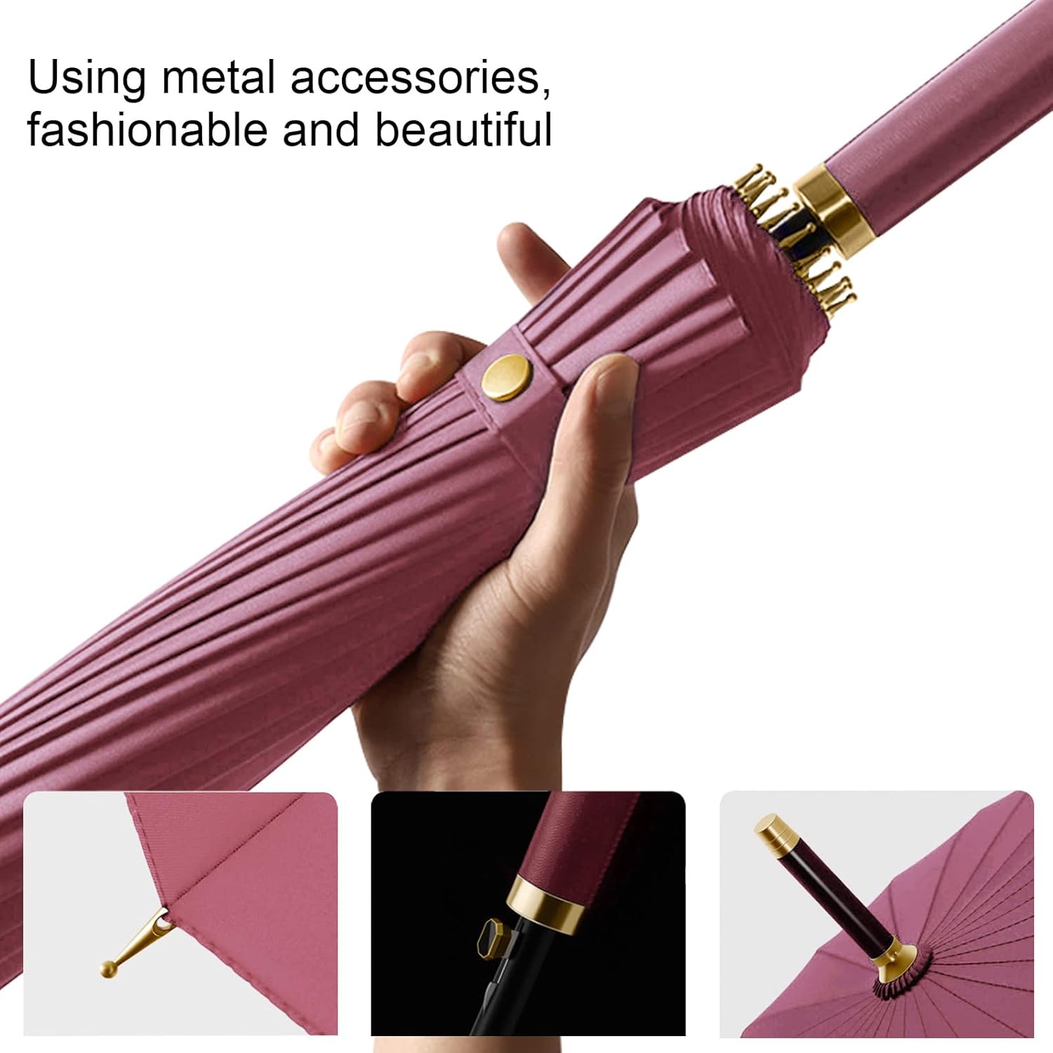 review APAPVZAN 24 Ribs Golf Umbrella Large Windproof Umbrellas Automatic Open Oversize Anti-UV Straight Umbrella for Rain Suitable for Man&Woman(9 Colors)