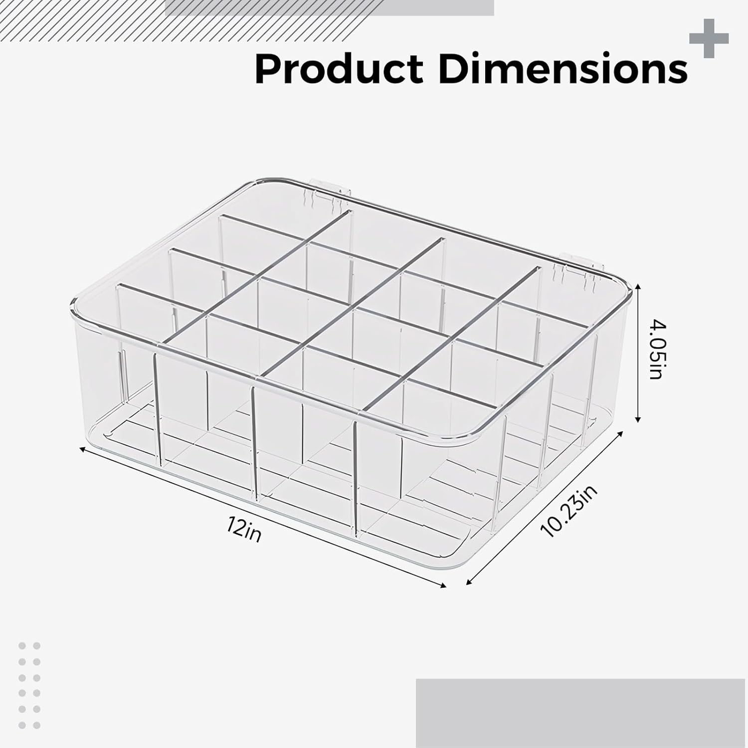 Stackable Storage Organizer With Lid, Transparent Design, Space-Saving Solution For Wardrobes