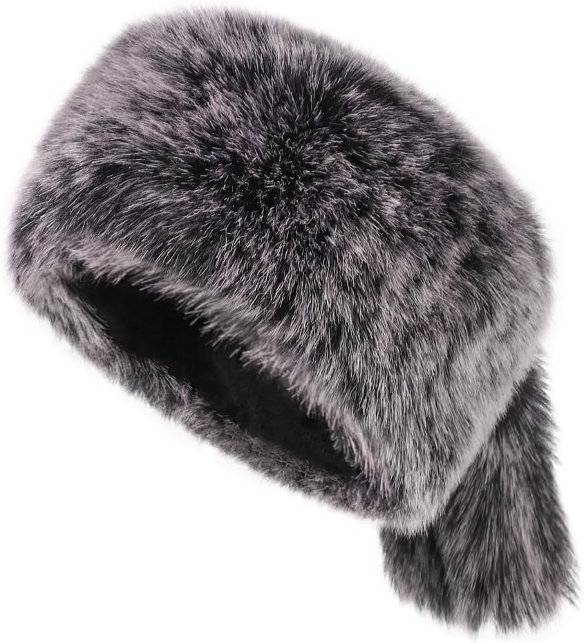 haozaikeji Faux Fur Cossack Hat Furry Ushanka Hat Russian