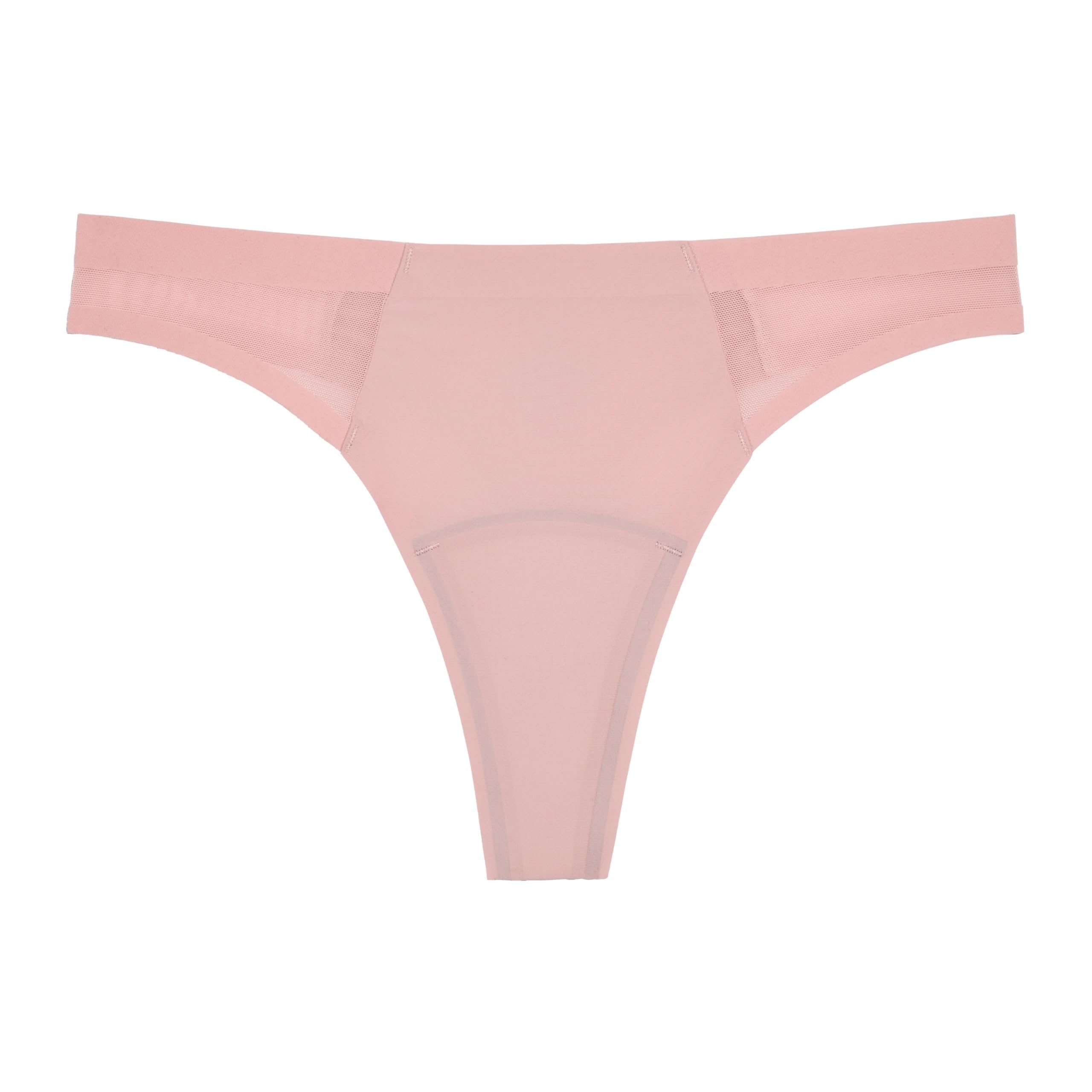 KNIX Light Leakproof No-Show Mesh Thong Period Underwear Light Flow Reusable Absorbent Menstrual Thong