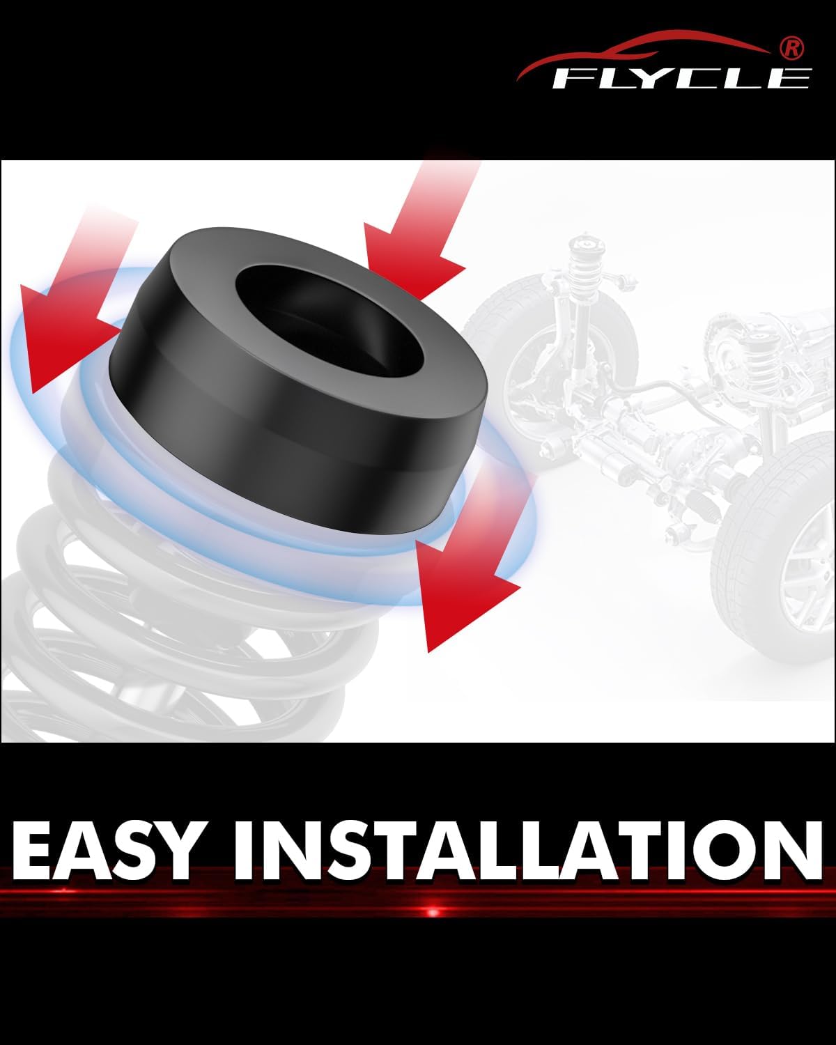 FLYCLE 3'' Front Leveling Kit for 1994-2023 Dodge Ram 1500 2WD, 3 inch Leveling Lift Kits Spring Strut Spacers Compatible with Ram 1500 2WD