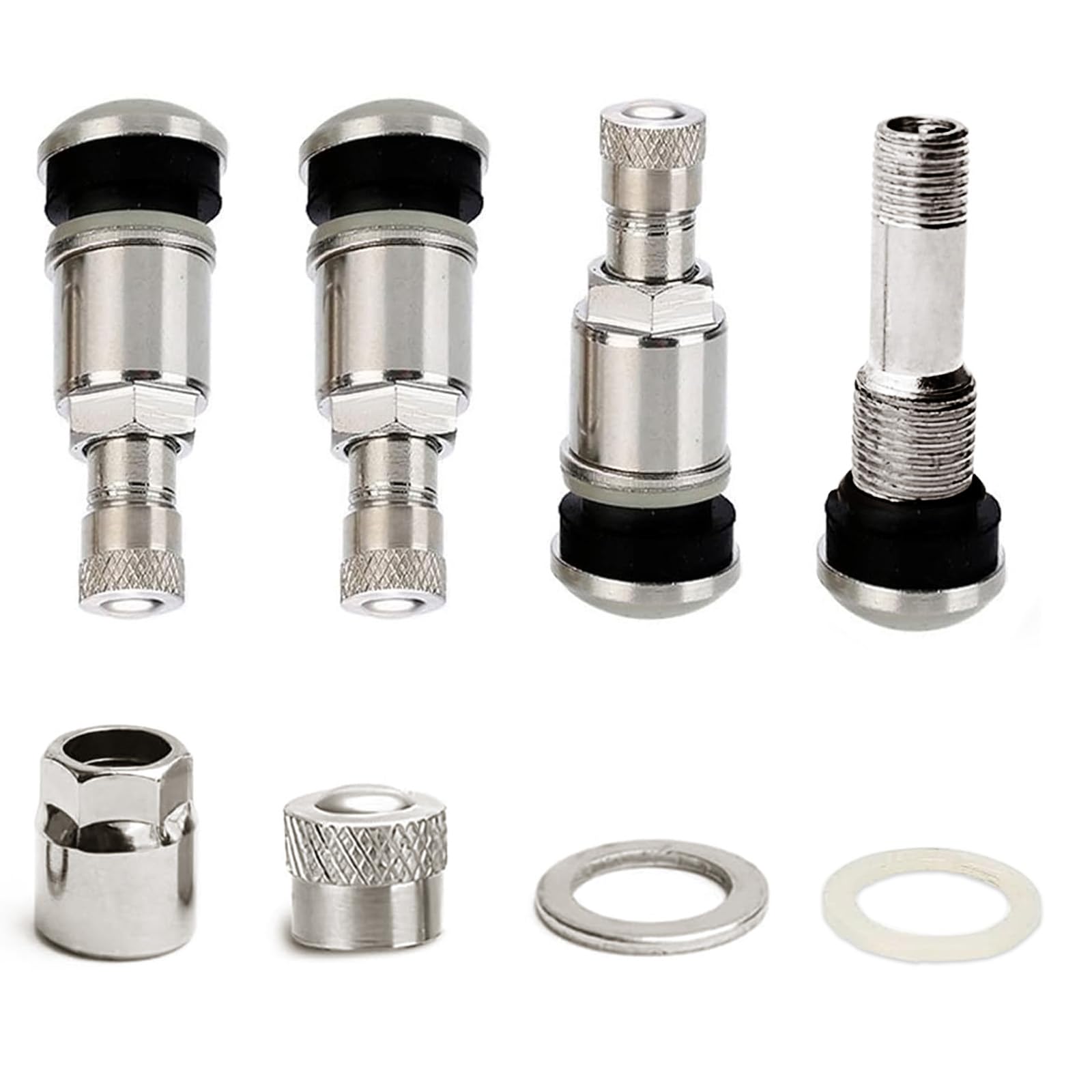 Tappini Gomme Auto Set Di 4 Tappi Parapolvere Per Valvole Pneumatici Schrader - In Lega Alluminio, Antiruggine, Universali Tappi Valvole 4 Pezzi - Foto 9