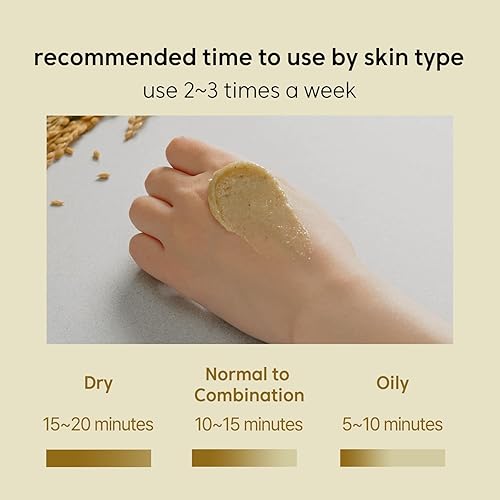 Miniatura 4 de THANKYOU FARMER Rice Pure The Real Scrub Pack, exfoliante facial coreano, vegano, fórmula autocalentable, especial para el hogar, spa, exfoliante