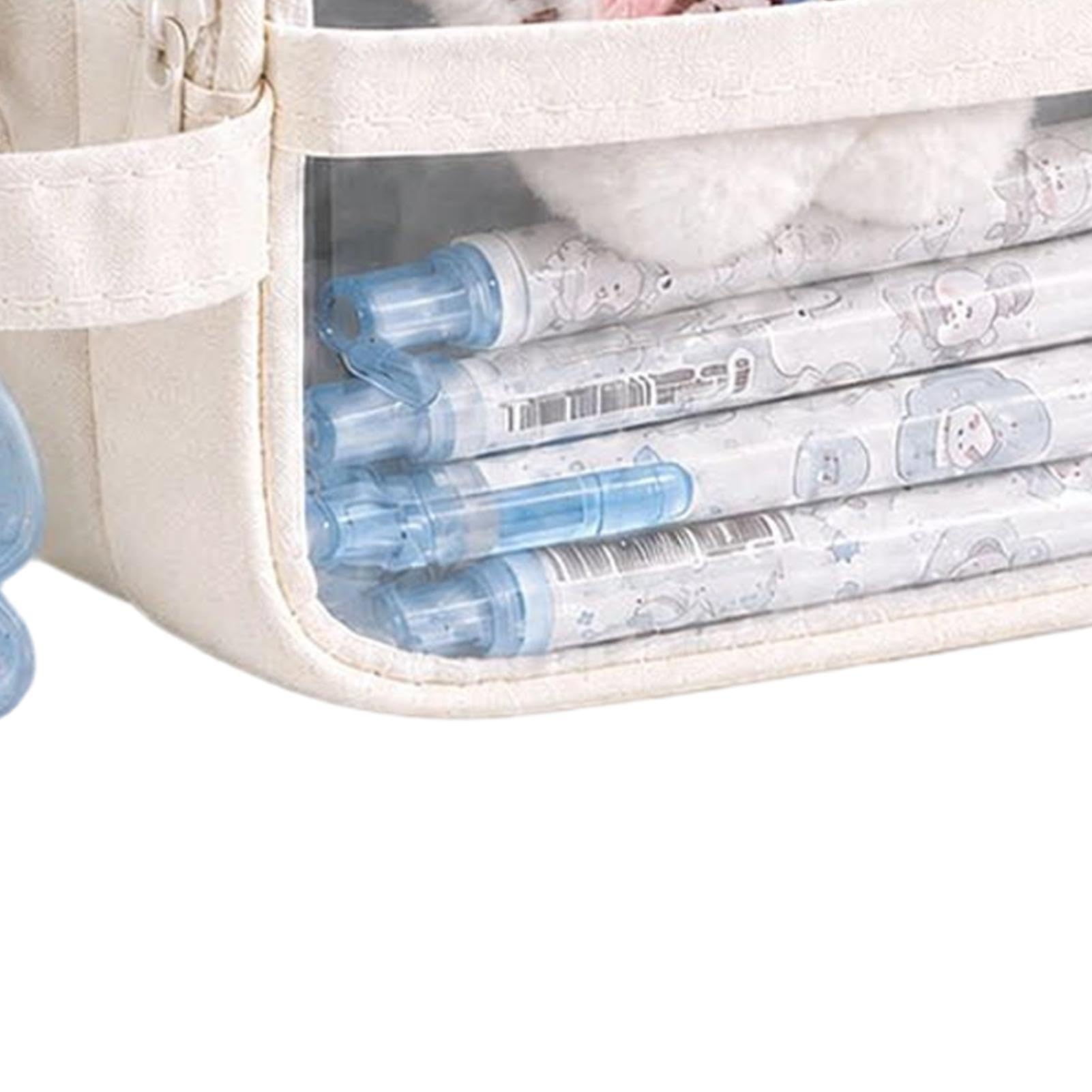 Generisch White Cat Pencil Case | Large Capacity | Cute Stationery Pouch wi