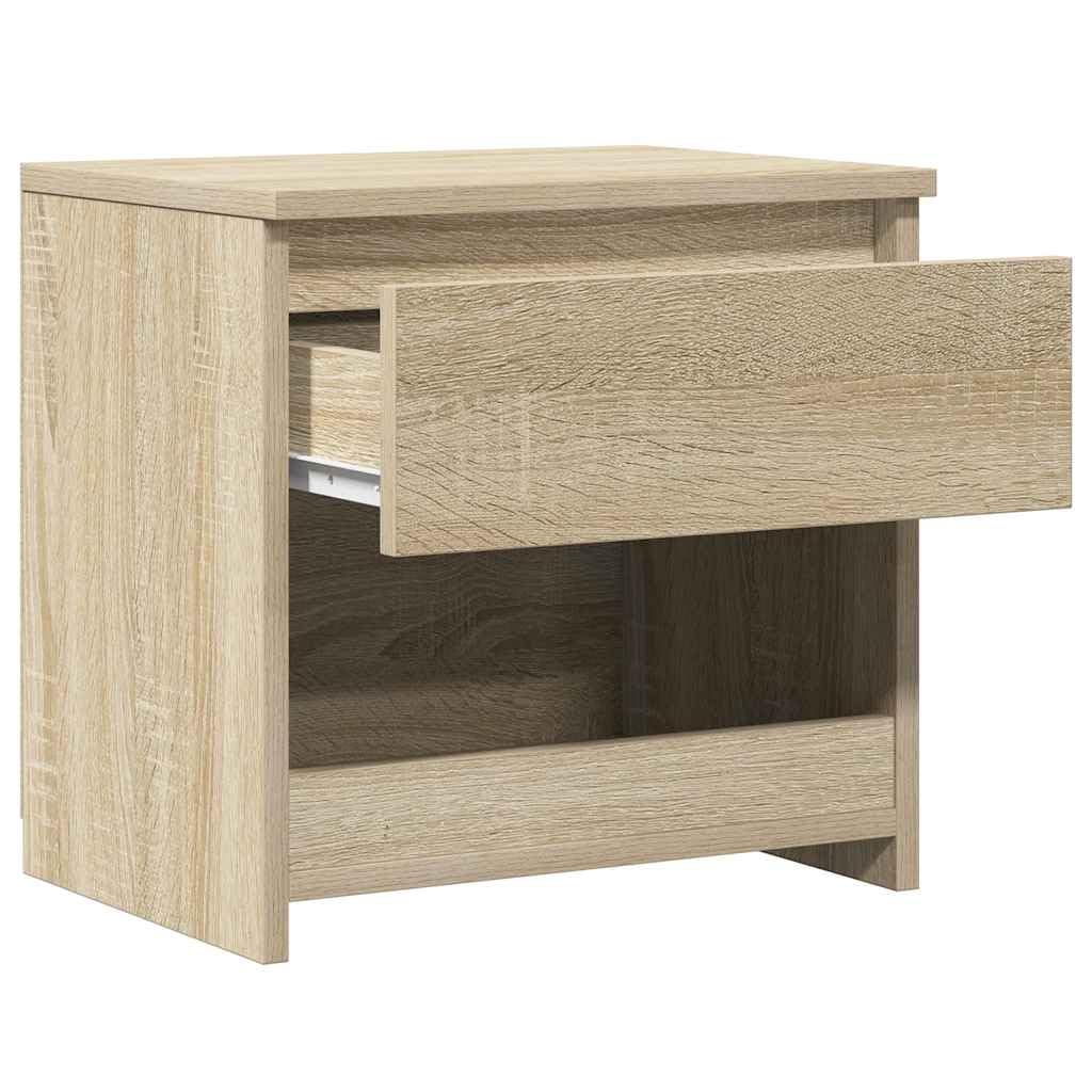 vidaXL Tables de Chevet 2 pcs, Armoire de Lit, Table de Nuit, Meuble de Chambre à Coucher Maison Intérieur, Moderne, Chêne Sonoma Bois d’Ingénierie
