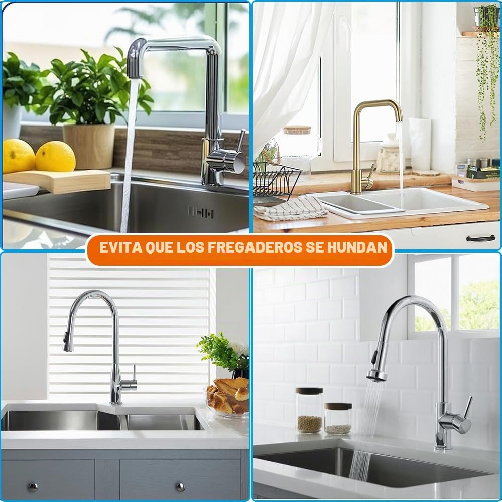Soportes Para Fregadero Bajo Montaje, 4 Piezas Soportes Para Fregadero Bajo Encimera De Acero Inoxidable, Ajustable Pies De Cocina Para Fregadero De Cocina Y Baño