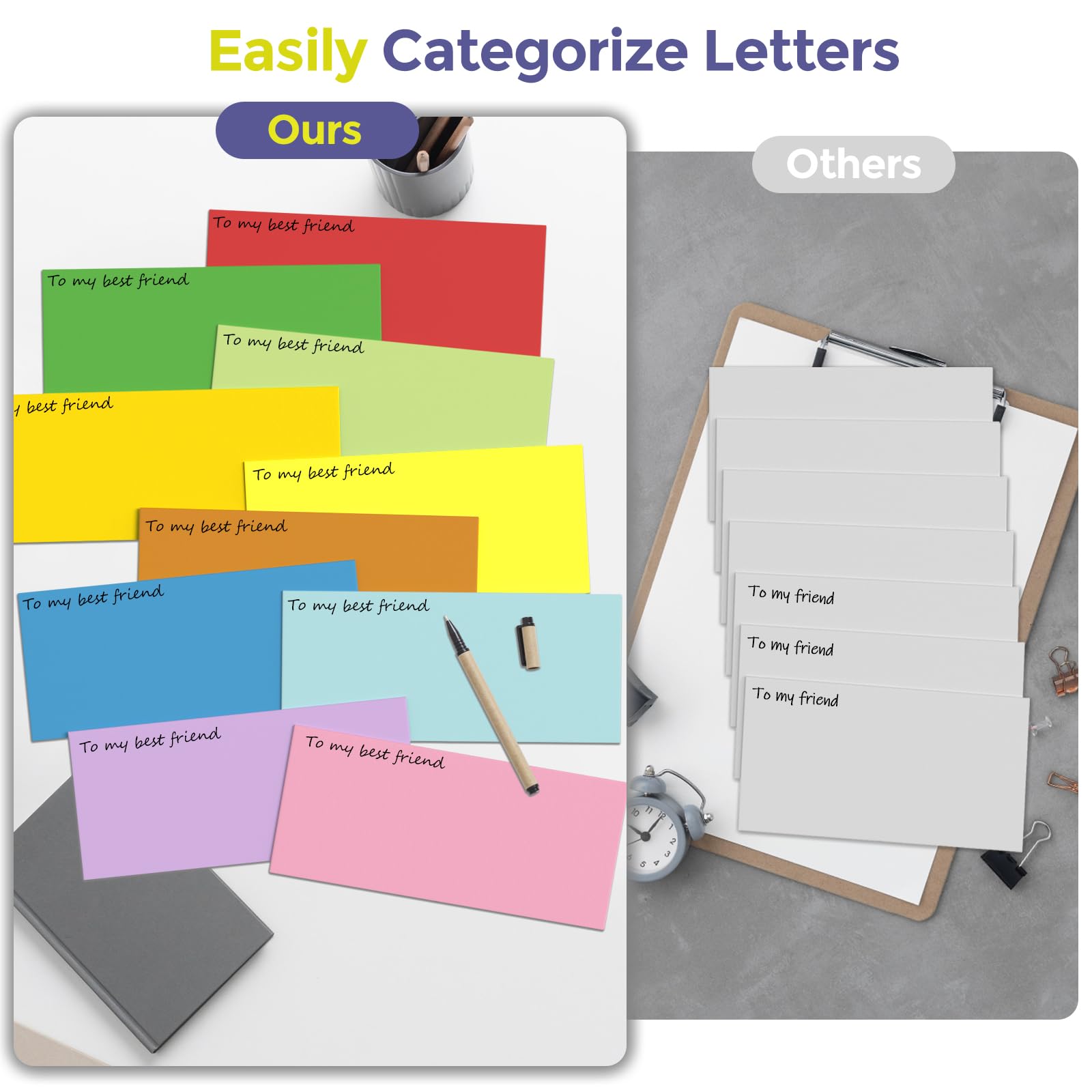 CREGEAR 200 Pack #10 Colored Self Seal Security Envelopes, 4-1/8" x 9-1/2", 24 lb, Seal Security Tinted, Peel and Seal, Windowless Envelopes Letter Size for Office Checks Business