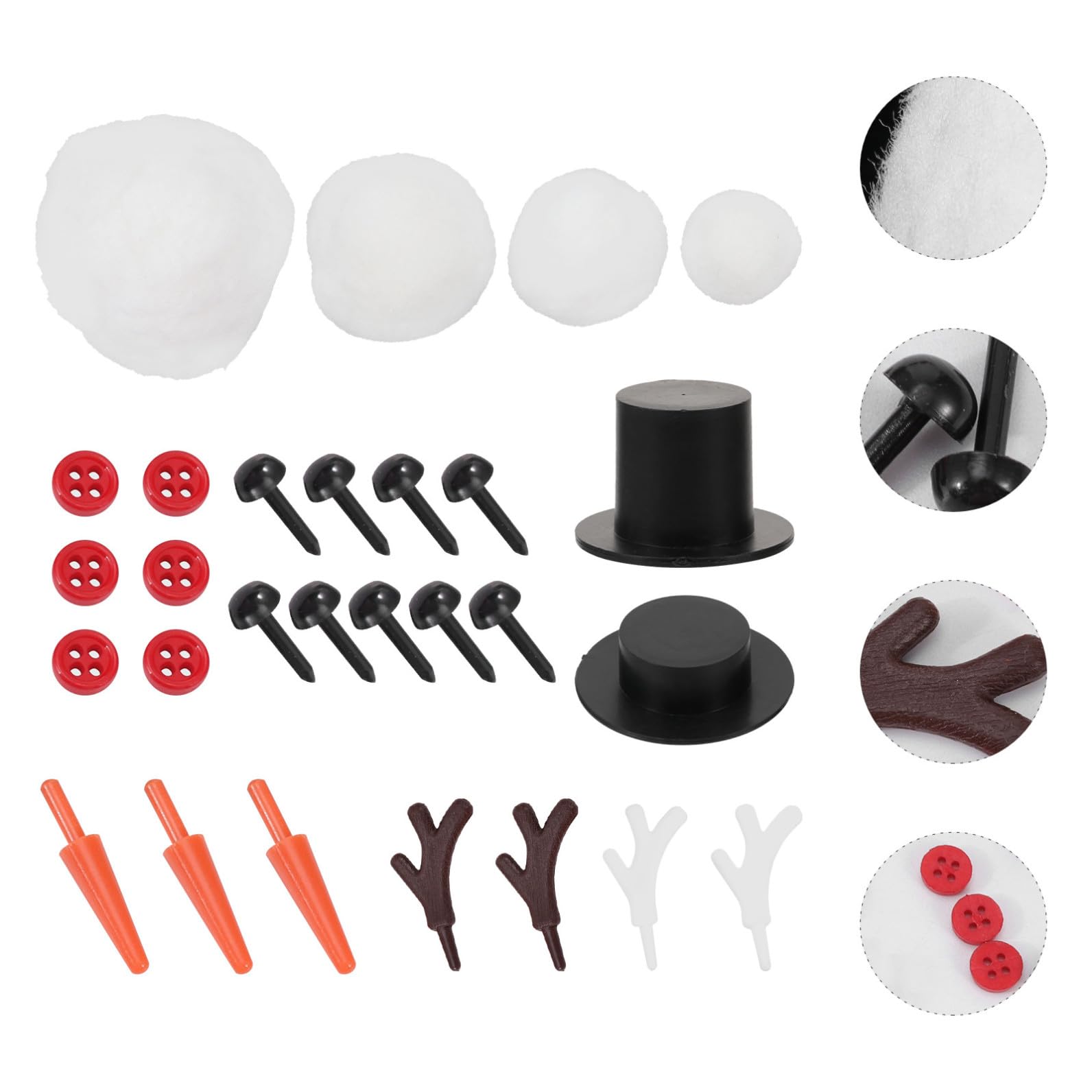 Toyvian 9sätze Weihnachts Schneemann Zubehör Kit Für Kreative Eltern Bastelprojekte Inklusive Einzigartiger Materialien Für Realistische Dekorationen Und Spaß Beim Gestalten