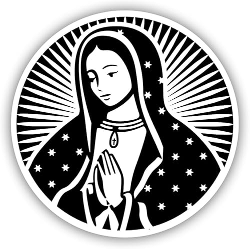 Calcomanía de Virgen de Guadalupe  Vinilo autoadhesivo  Resistente a la intemperie  Fabricado en Estados Unidos  Nuestra Señora de Guadalupe México