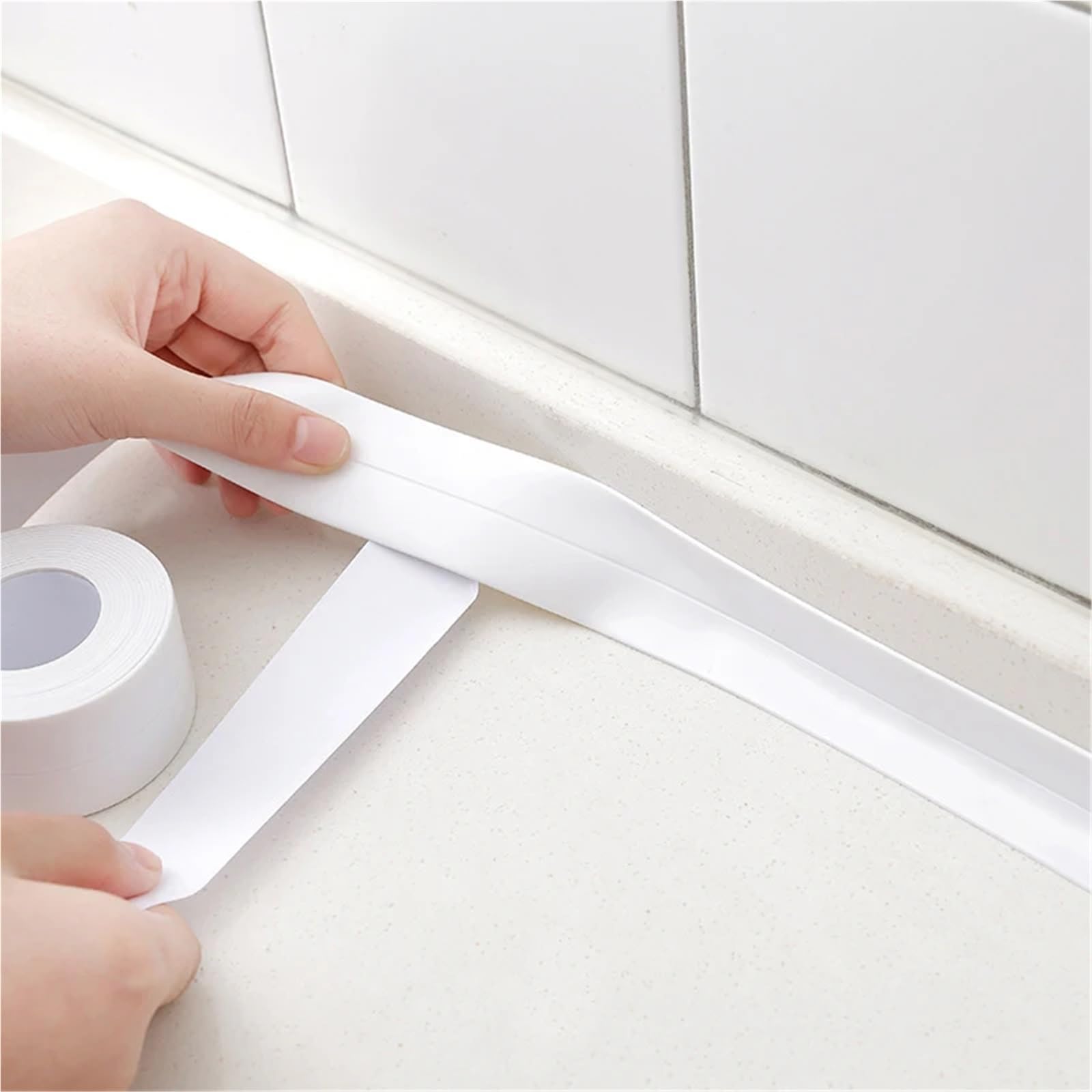 Nastro sigillante, Nastro Adesivo da 2 Rotoli for Gadget sigillanti for pareti del Bagno della Cucina 3, M(Brown)