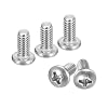 uxcell 5/16-18x1-1/2 Pan Head Machine Screws, 304 Stainless Steel 18-8 Screw, Phillips Drive, Fully Threaded, Bright Finish, Pack of 5
