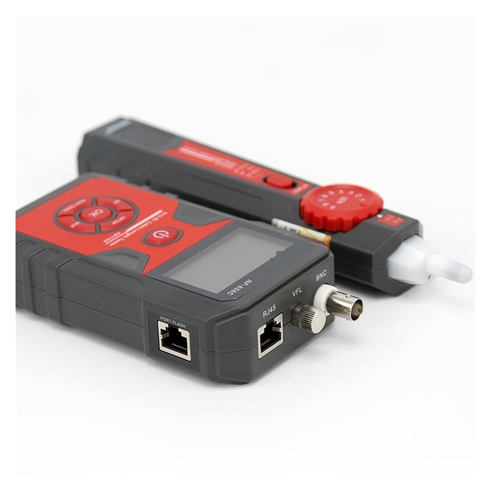 Comprobador de cable de red Probador De Cableado NF-858C RJ45 BNC VFL, Localizador De Línea, Rastreador De Cable Portátil, Medida BNC, Longitud Del Cable, Herramientas De Prueba De Red