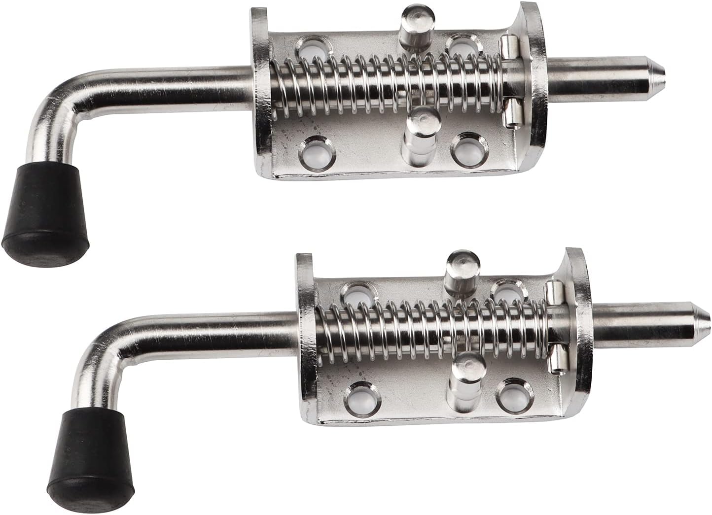 Heavy Duty Stainless Steel Spring Loaded Latch Faster Locking Bolt Lock for Door Shed Gate Tailgate Trailer Garage 2 Pcs