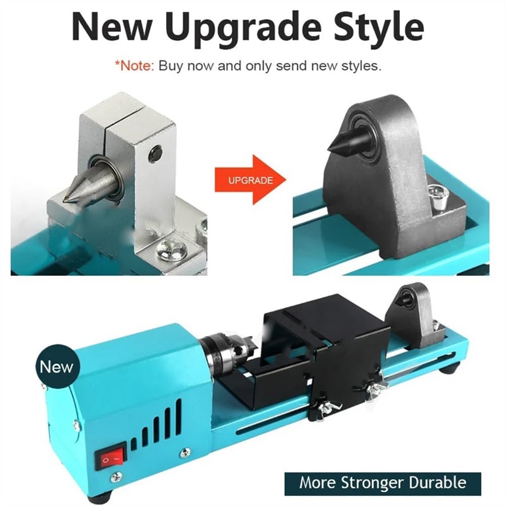 DC12-24V Mini tokarka koraliki prędkość regulowana obróbka drewna DIY tokarka standardowy zestaw tokarka do drewna narzędzie do obróbki drewna 150 W