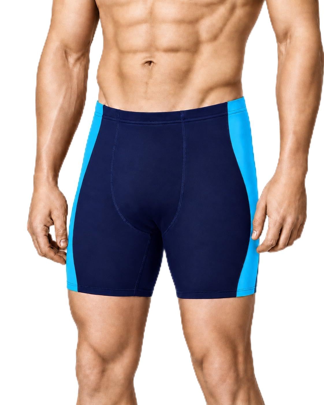 WISMBOX Badehose Herren Jammer, Wettkampf Schnelltrocknend Schwimmhose, UV-Schutz 50+ Kompression Training Badeshorts