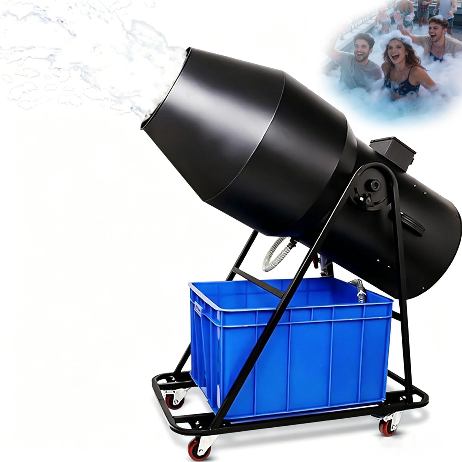 Macchina per Schiuma di Grandi Dimensioni da Palcoscenico, Macchina per Schiuma Ad Alta Potenza per Feste All'aperto da 3000 W, Macchina per Bolle di Spruzzo con Testa Tremante per Feste
