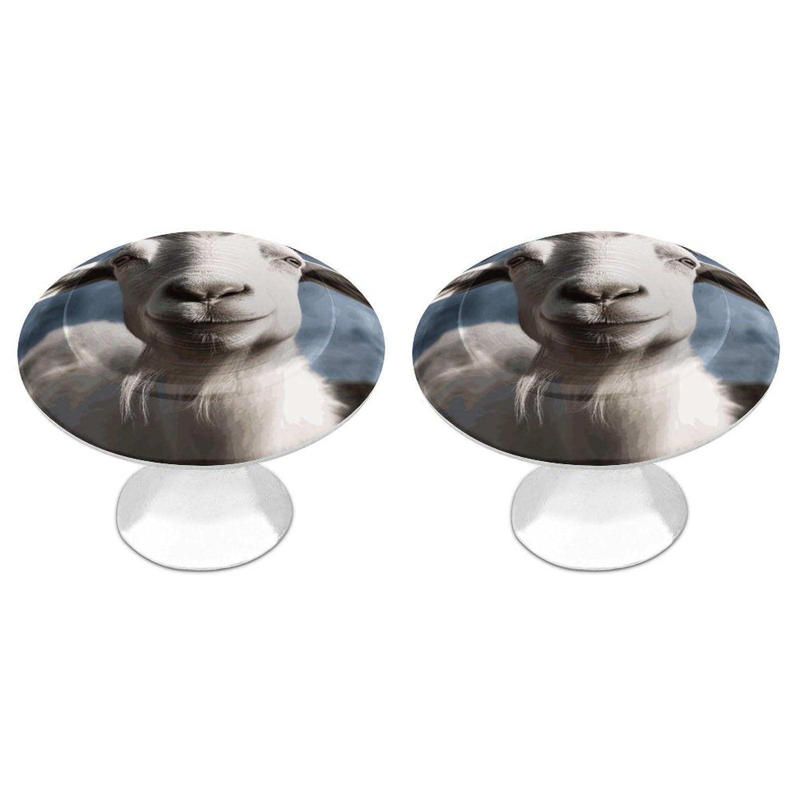 Btcowzrv Style Goat 2 Pack Cabinet Knobs Drawer Pulls