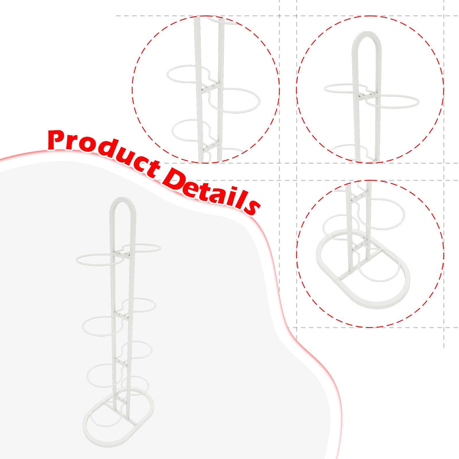 Soporte Vertical para 8 Balones de Fútbol, Organizador de Equipo Deportivo, Blanco
