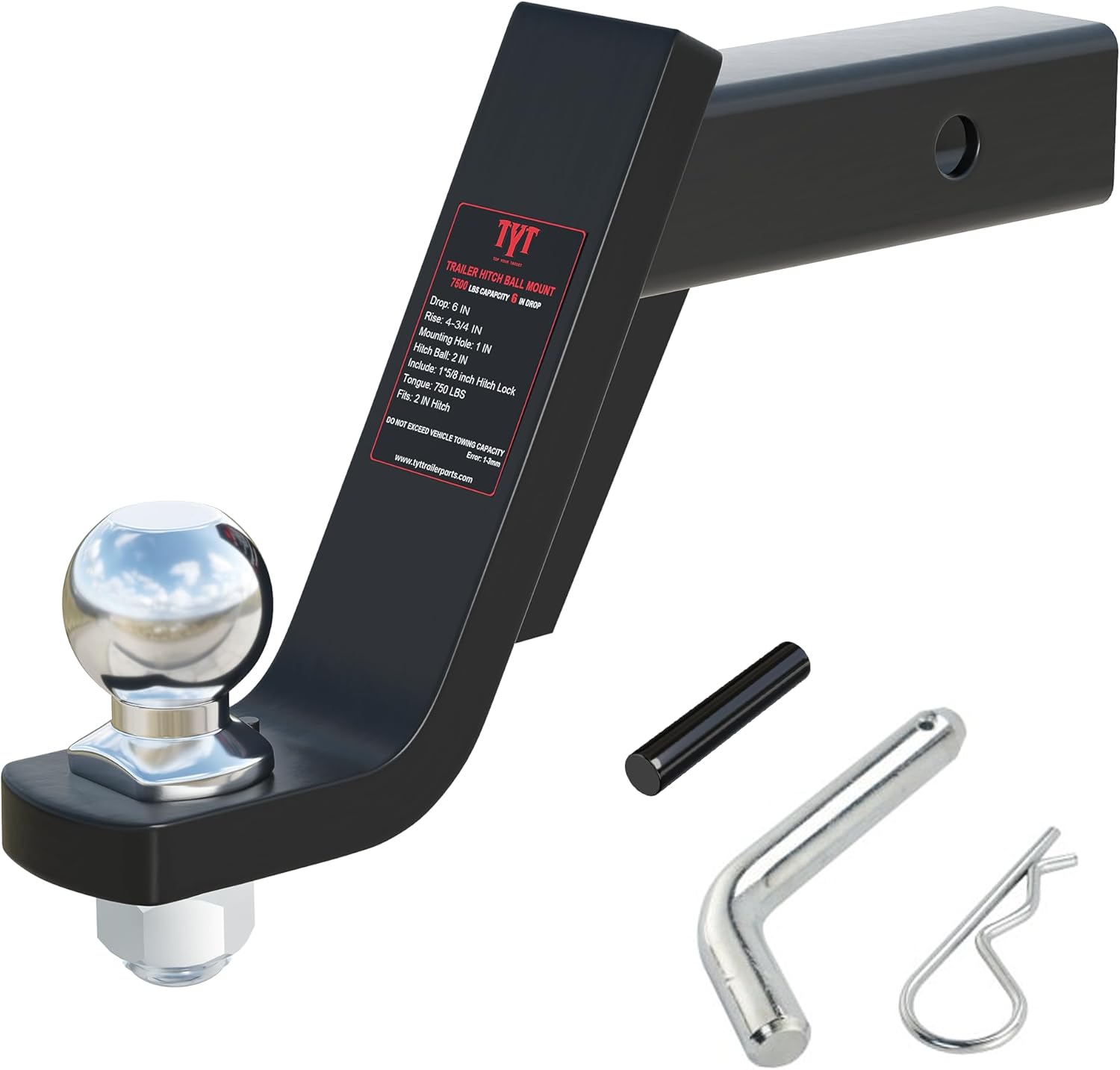 Drop Hitches For Sale Adjustable Trailer Hitch - Fits 2" & 2.5" Receivers, 6" Drop/Rise, 12,500 Lbs Capacity Tow Truck - View #12