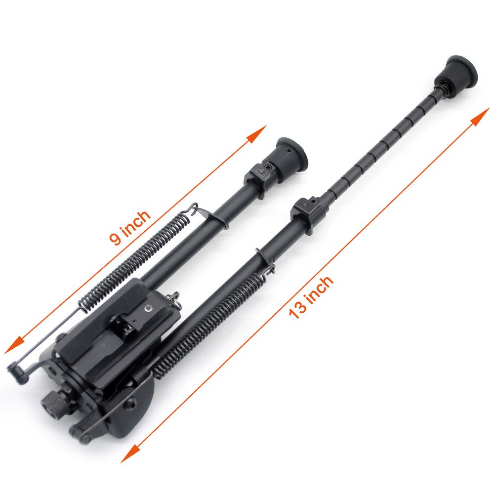 TRIROCK 9-13 Pulgadas Giratorio Inclinable Bípode para Rifle de Caza