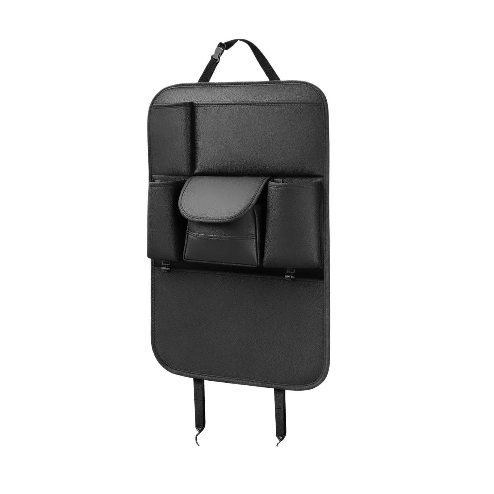 Rücksitz Organizer Auto Schwarzer Leder-Auto-Rücksitz-Organizer