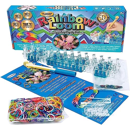 Bandai - Rainbow Loom Original - Kreatives Hobby - Armbandherstellung - Webstuhl mit 600 Gummibändern - ‎Offizielle patentierte Lizenz - Spielzeug für Kinder ab 8 Jahren - CD00001