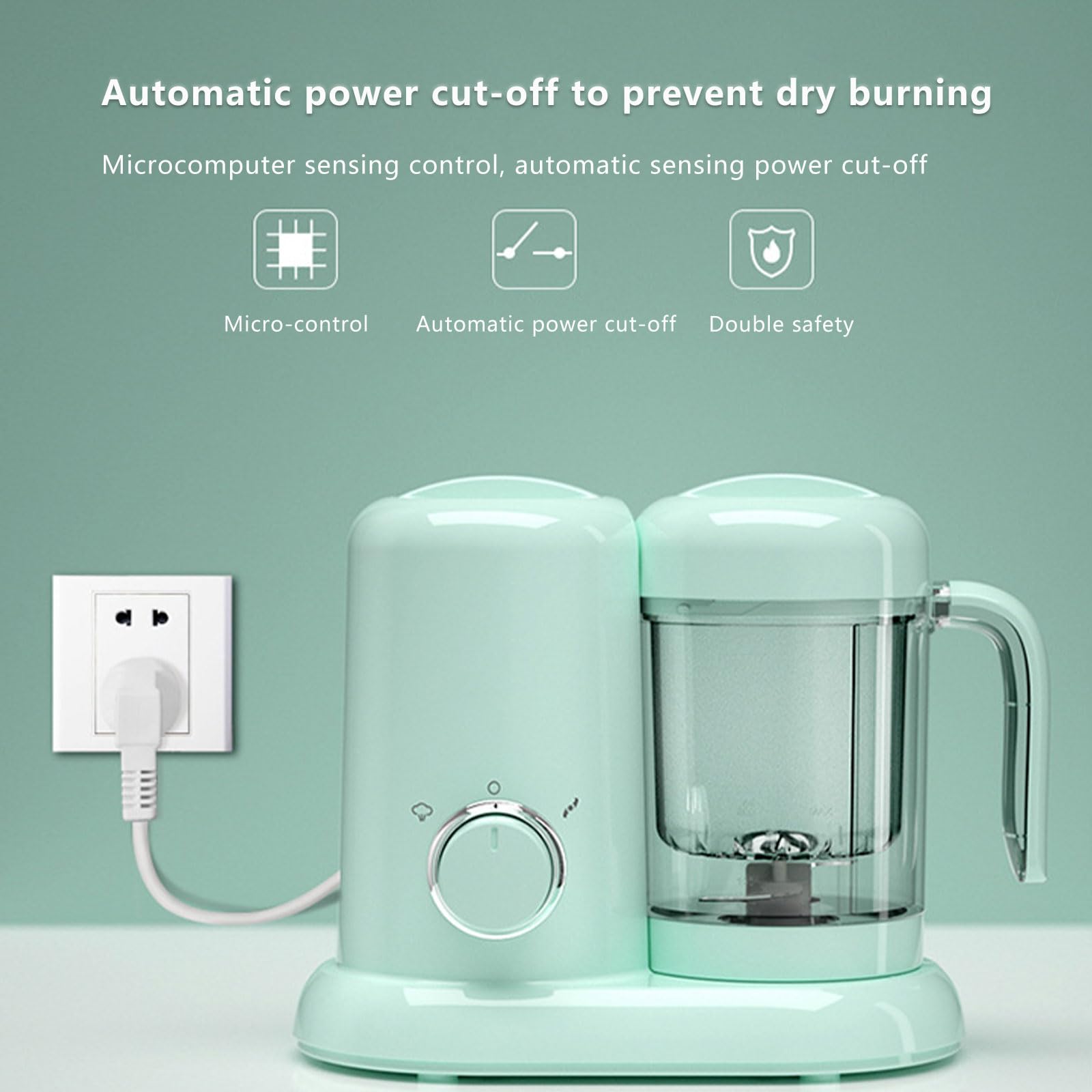 Macchina per alimenti portatile, design multifunzionale 4 in 1 per puree, porridge di riso e frullati, facile da pulire, ecologico