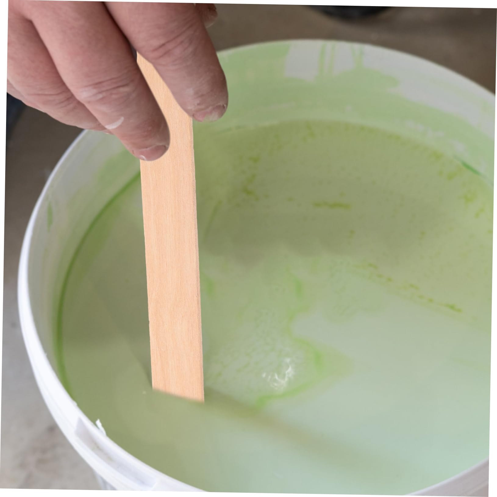 Gatuida 100pièces Bâtons Bois pour Mélanger La Peinture Agitateurs Réutilisables pour Projets Artistiques Et Rénovation