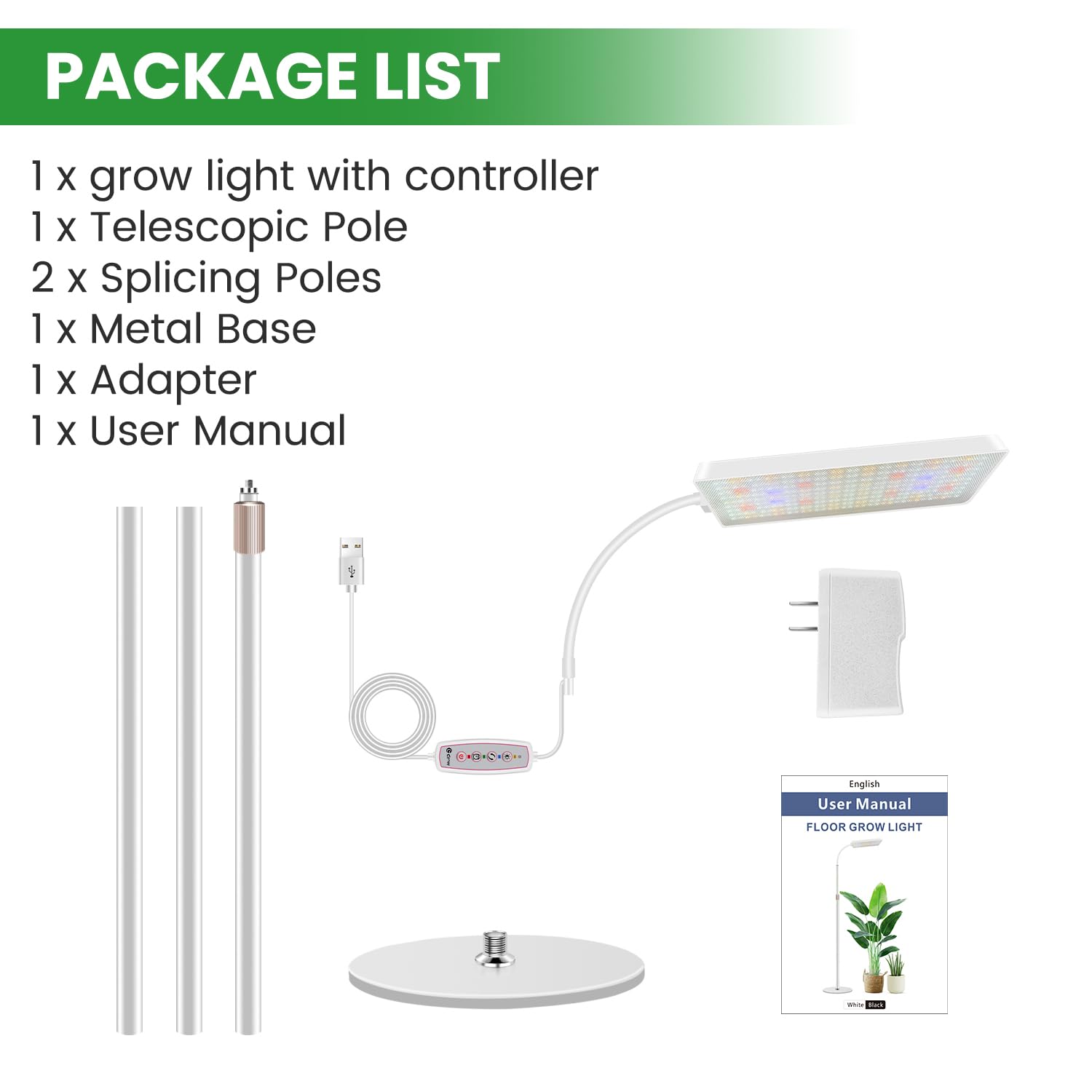 Wiaxulay Pflanzenlampe, 153 LEDs Pflanzenlampe LED Vollspektrum, Grow Lampe mit Ständer, Höhenverstellung 58-170 cm, 4/8/12/16 Timer, 3 Beleuchtungsmodi, 5 Helligkeit für den Anbau großer Pflanzen