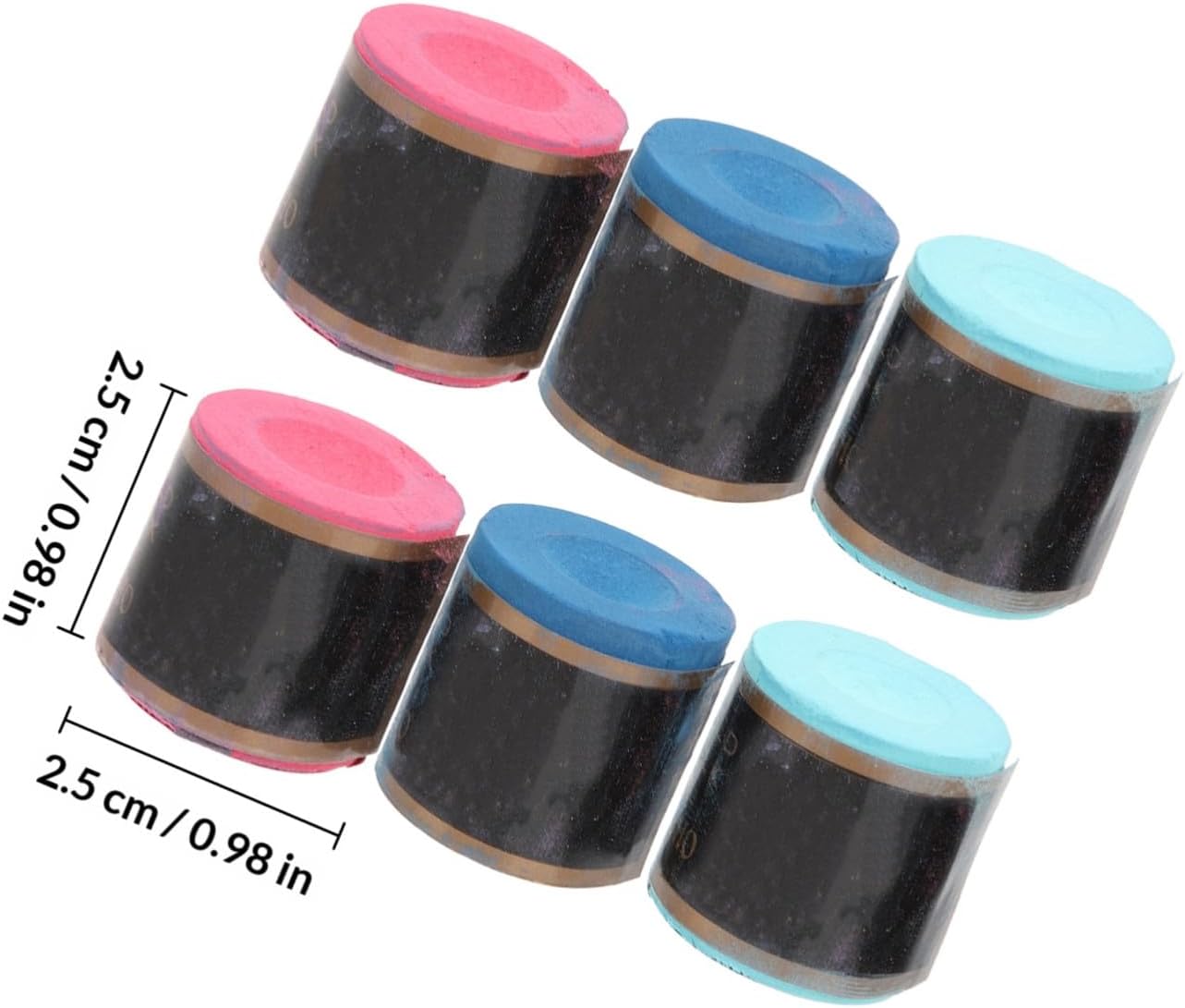 6PCS Portable Billiard Chalk Set Sturdy Pool Cue Chalk Non-Slip Design for Professional Players for Indoor Pool Games Accessories for Billiards