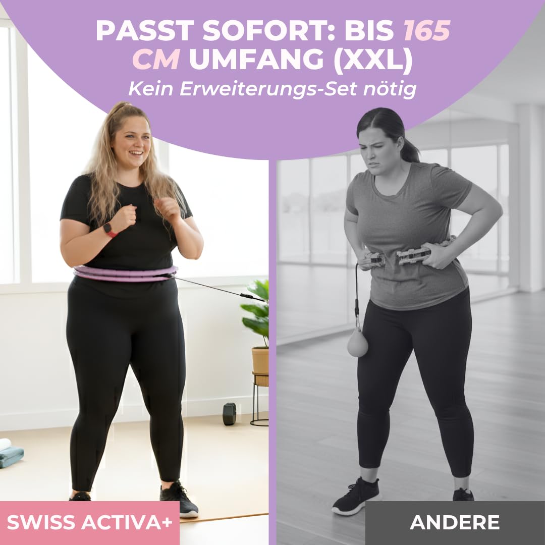 Swiss Activa+ S2 XXL Smart Hula Hoop mit Taillentrimmer