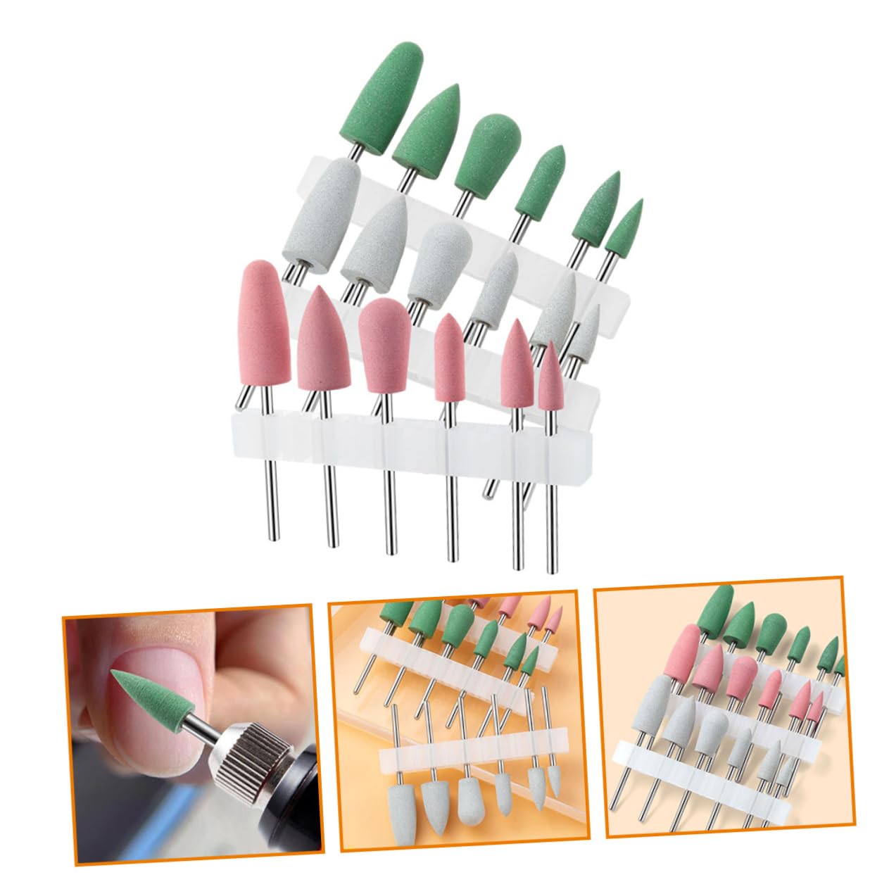 Healvian 72piezas Brocas De Para Manicura De Para Limpiar Cutículas y Pulir Uñas Profesional y Personal
