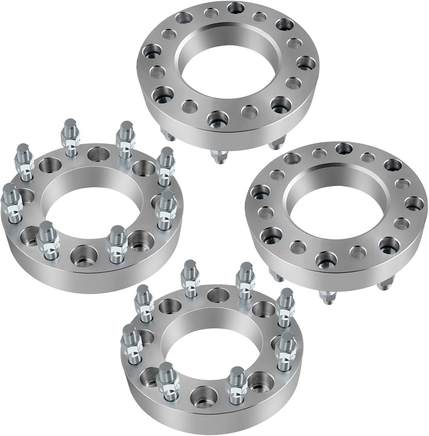 SCITOO 4Pcs 8x6.5 to 8x180 Wheel Adapters 1.5 inch Thread Pitch 14x1.5 Hub Bore 117mm 8 Lug Wheel Spacers Fit for Suburban 2500 Silverado 3500 HD Silverado 2500 HD Express 3500 Express 2500