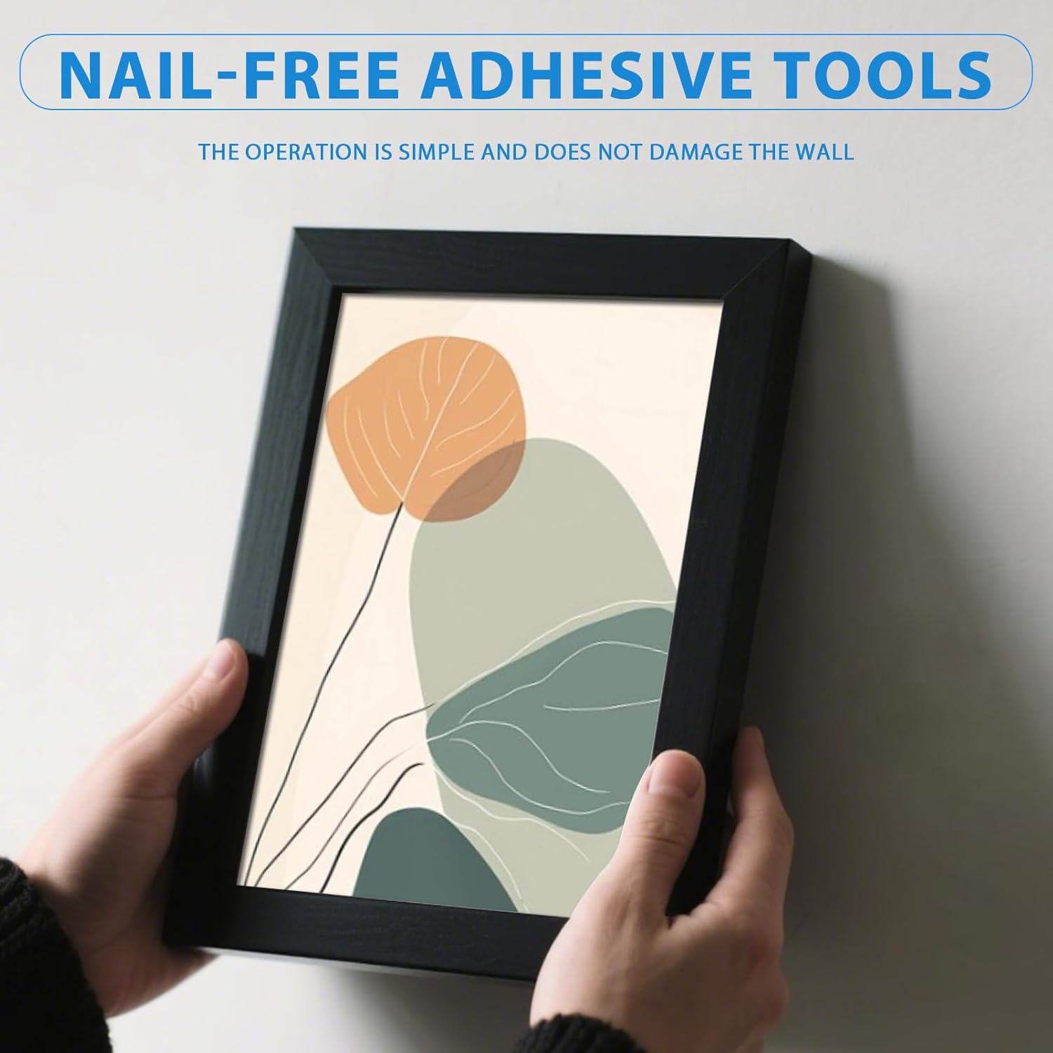 EBQOSK(イーブイオースク) 写真掛け金具 8点ダメージ - 無料の写真掛けキット 粘着フック&amp;ストリップセット 壁の装