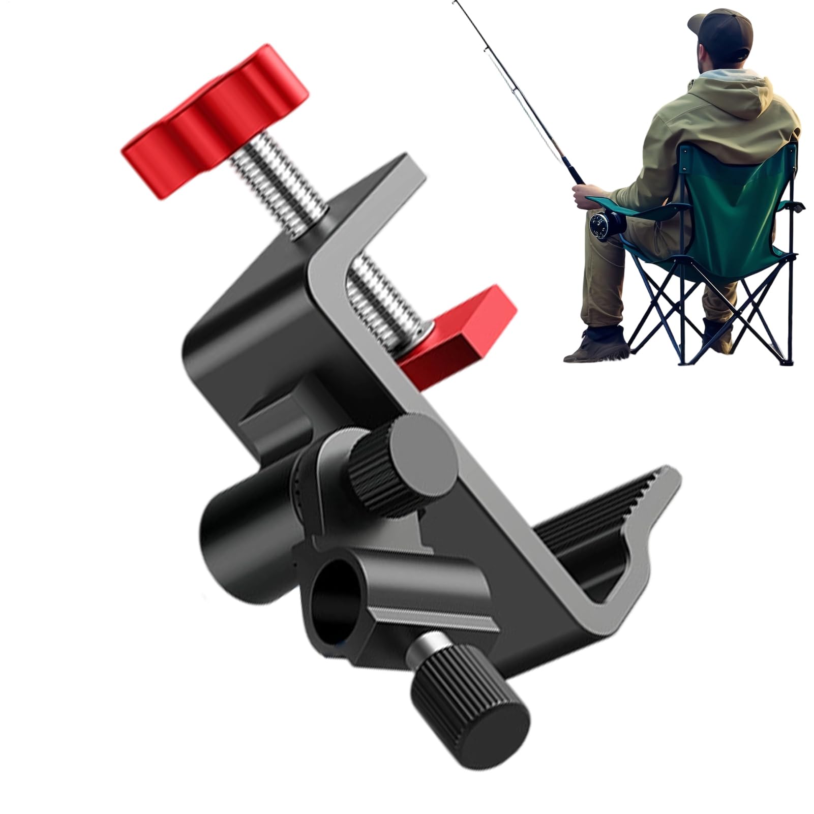Soporte para paraguas de pesca en muelle pontón u orilla con rotación de 360