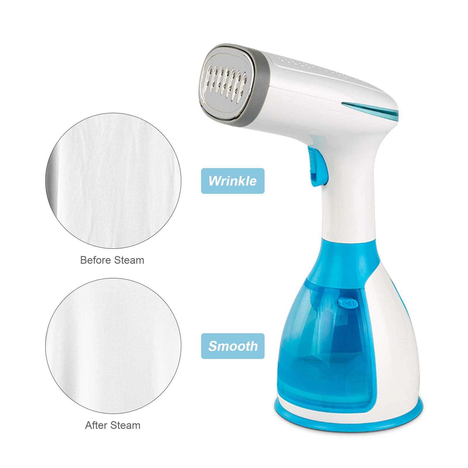 Steamer mit 1500 W und 280 ml Wassertank,ertikales Bügeleisen, tragbar, zum Bügeln von Falten, 15 Sekunden, schnelle Erwärmung für Stoff und Textilien,Kabellänge: 2 Meter/6,56 Fuß