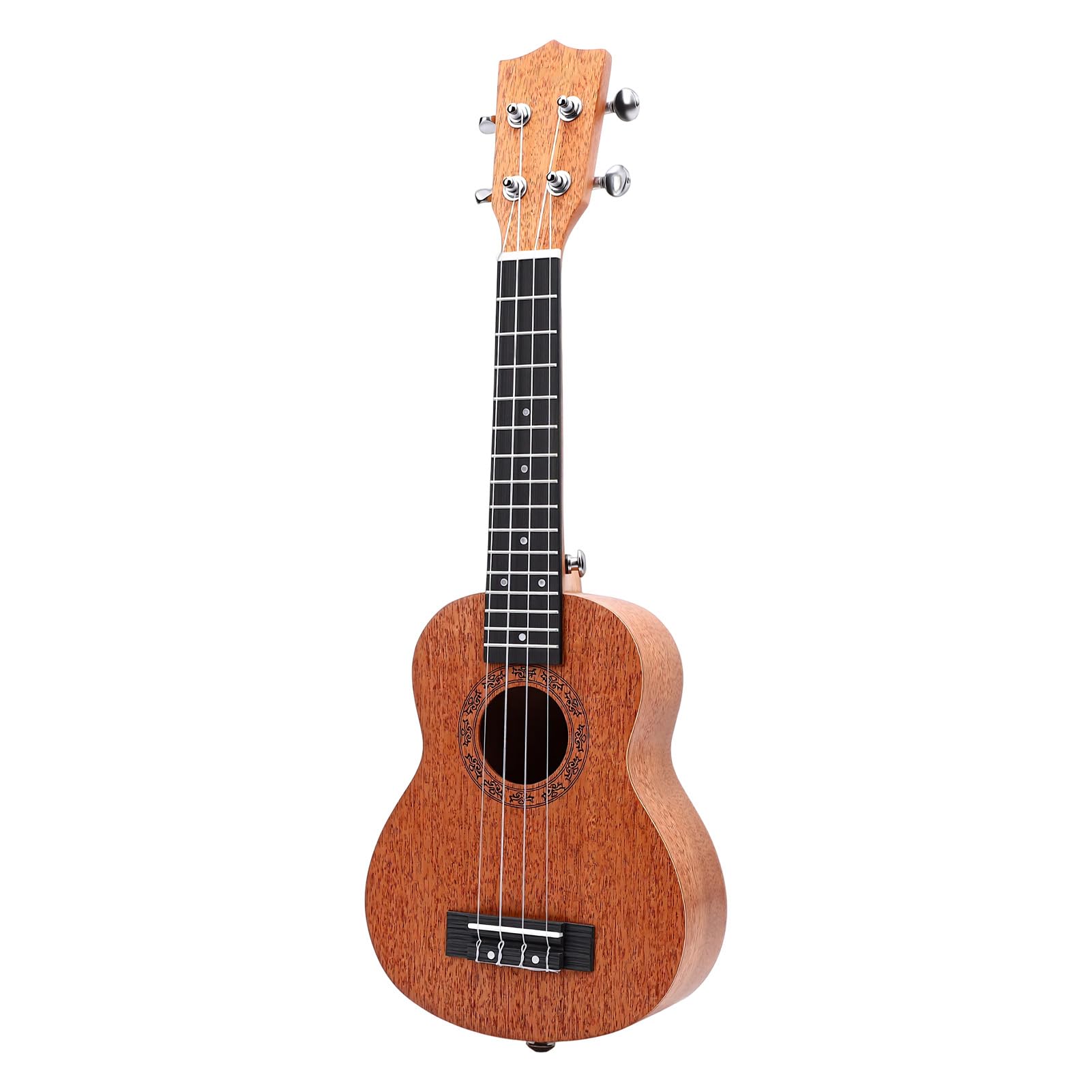 POENVFPO Ukulele - Kit per principianti a 4 corde in legno massello di mogano da 21 pollici, con borsa tote e sintonizzatore per bambini e adulti