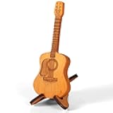 Guitar Pick Box, Wooden Acoustic Guitar Pick Case Custom Guitar Pick Holder with 3 Guitar Picks and Stand Guitar Pick Rack Guitar Pick Storage Container for Guitar Electric Bass Ukulele Lovers