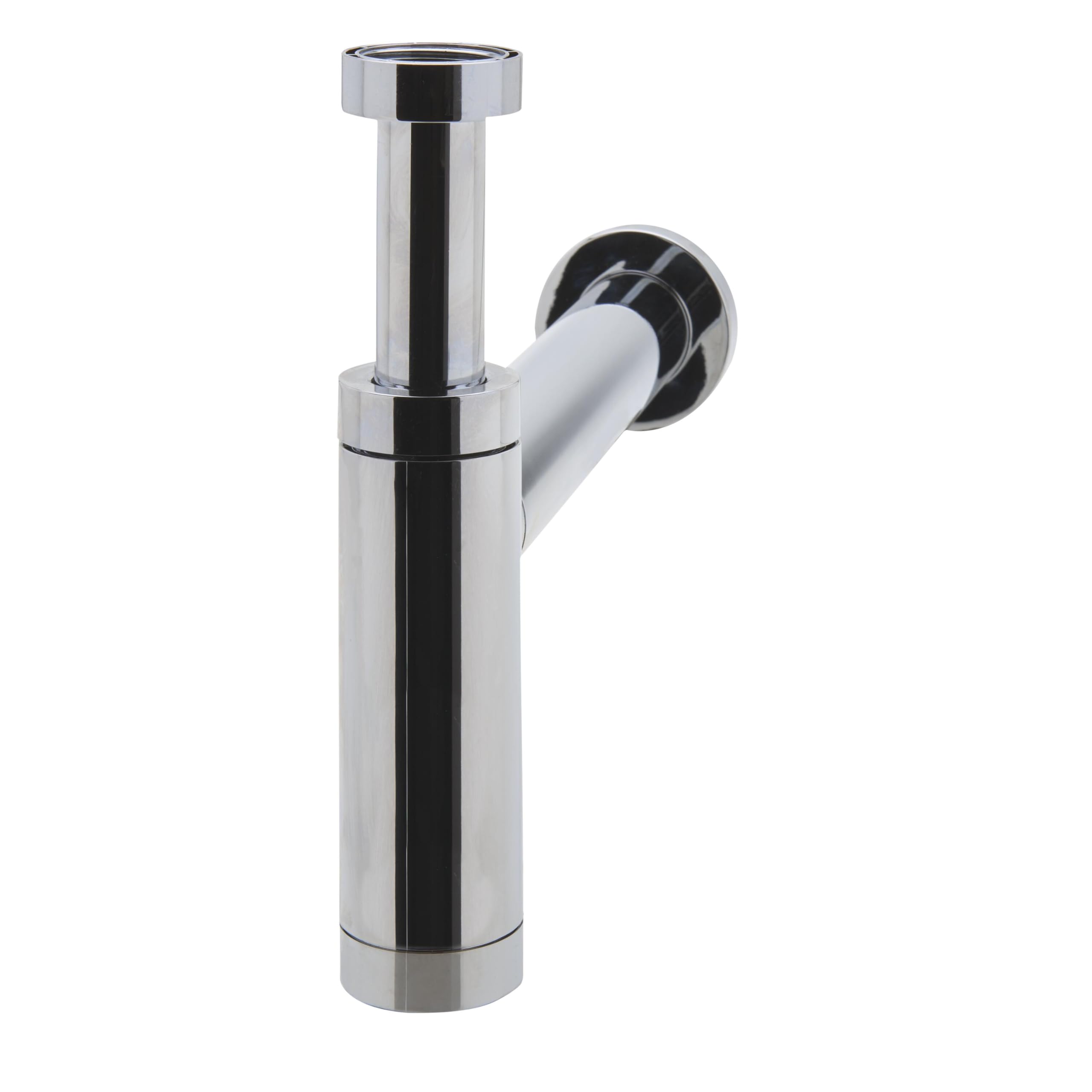 Wirquin 30724252 30724252-Sifone per lavabo, Design Teos, in ABS, Cromato