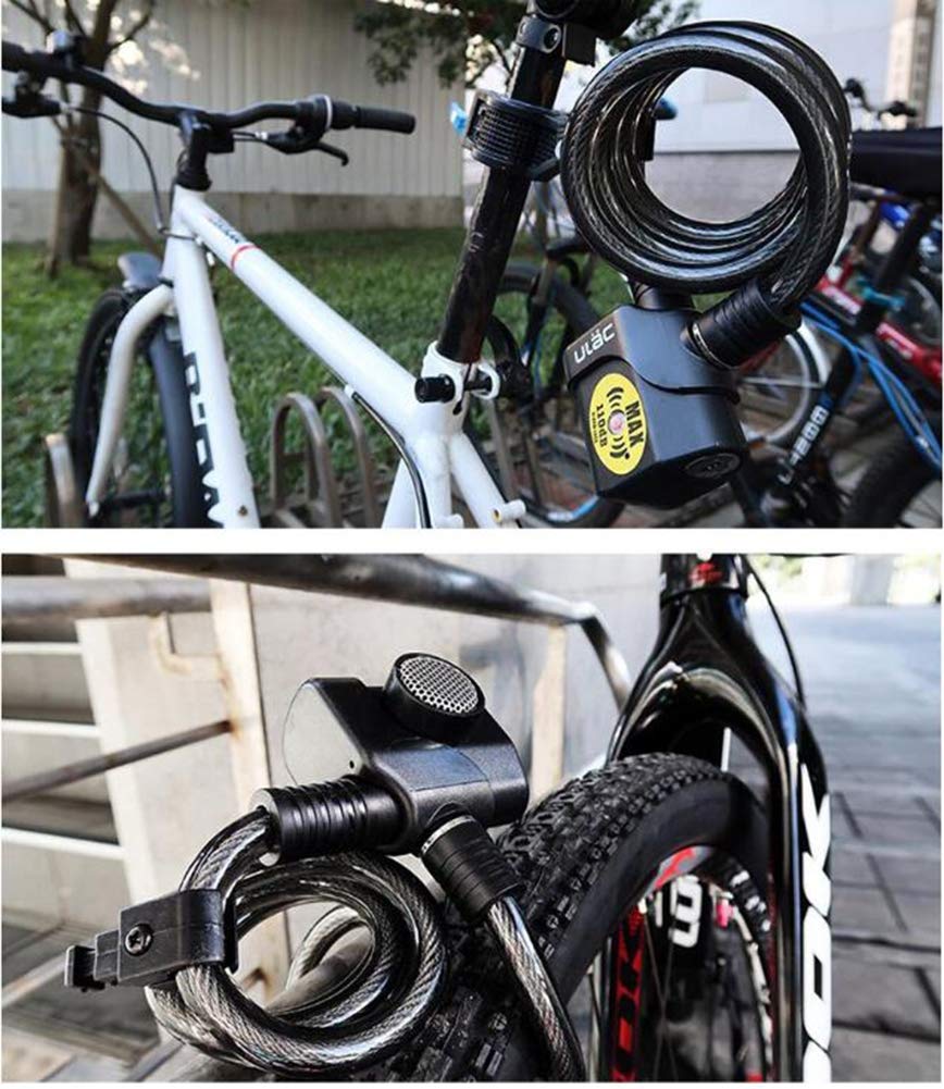 Fahrradschloss Alarm, Alarmlautstärke 110 dB, wasserdichte kettenschloss,für Fahrradmotorräder Tore Zäune Glastüren