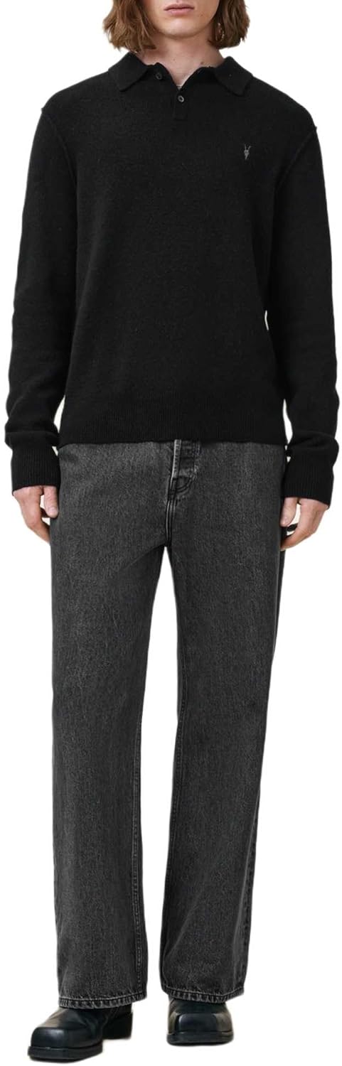 Allsaints Mens Statten Ls Polo - Image 2