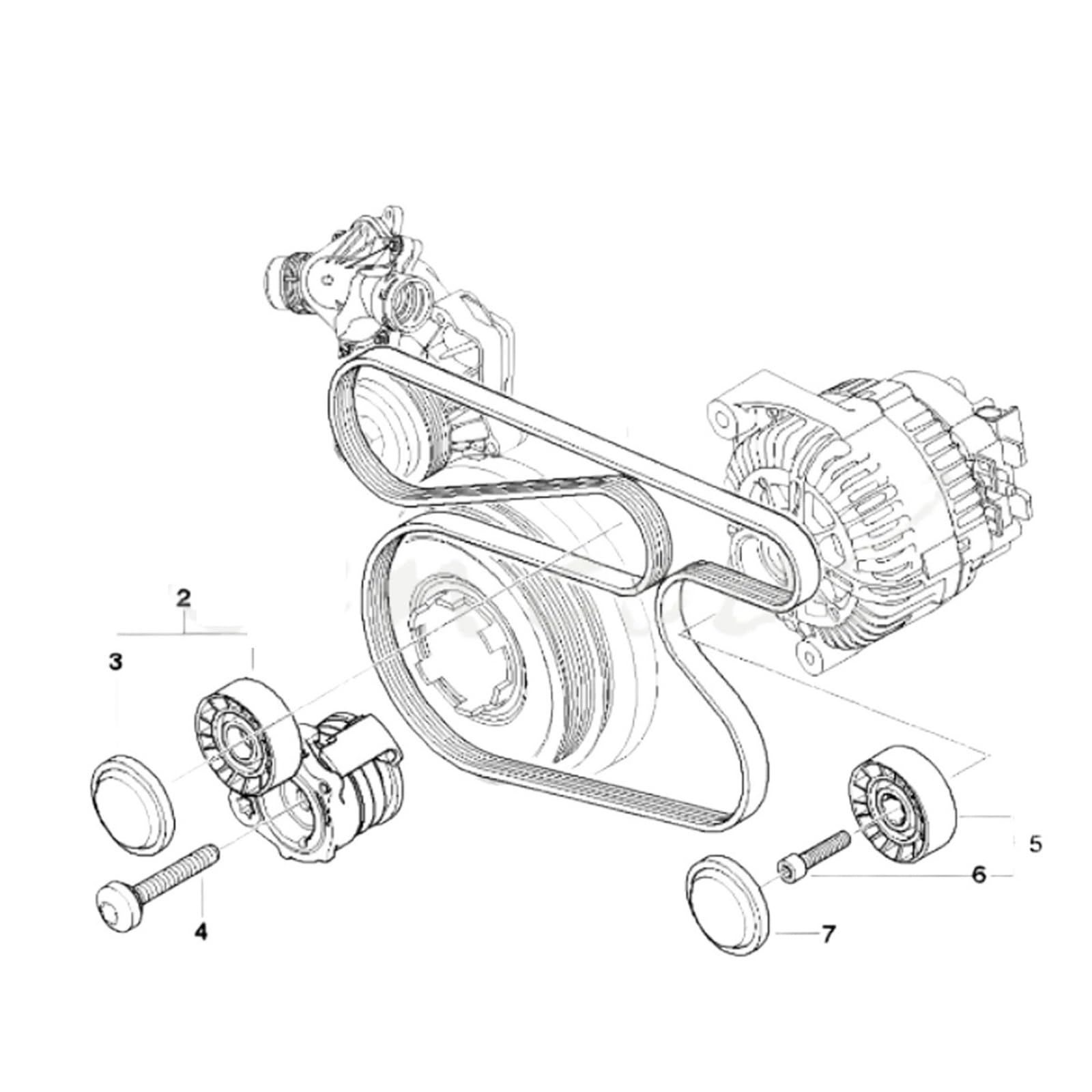 Rolka napinacza łańcucha pasek rozrządu 11287790447 11288477780 11287795601 Napinacz paska pasuje do BMW 1' 3' E90 E91 E92 E93 318d 320d 325d 330d E87 6PK1836(11287790448)