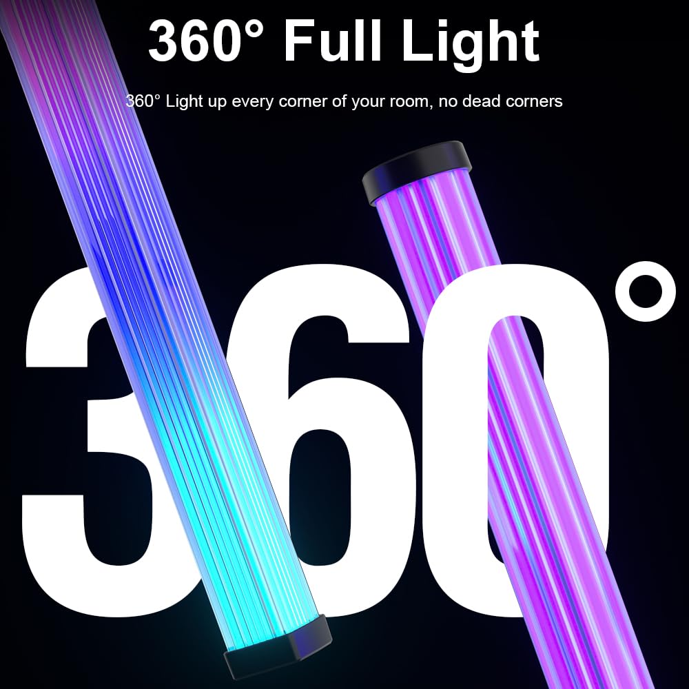 43CM Slimme Lichtbalken, 360° RGBIC Sfeerverlichting met Muziek Sync, Bluetooth App Bediening - Meeslepende Gaming Verlichting voor PC, TV, Kamerinrichting, Geluidsreactieve LED Sfeerverlichting 43CM Slimme Lichtbalken, 360° RGBIC Sfeerverlichting met Muziek Sync, Bluetooth App Bediening - Meeslepende Gaming Verlichting voor PC, TV, Kamerinrichting, Geluidsreactieve LED Sfeerverlichting